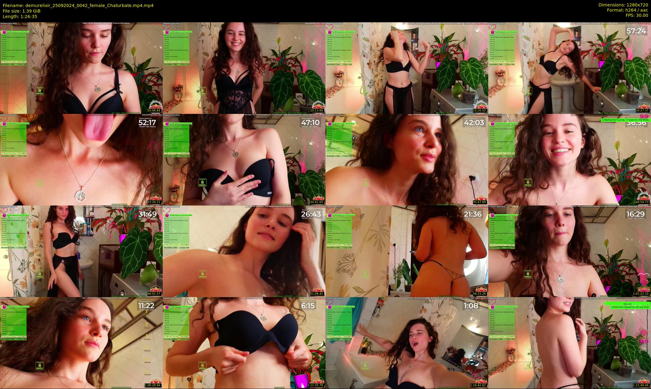 demurelixir — 87 minute Chaturbate female cam show recording, 720p, Sep 25, 2024