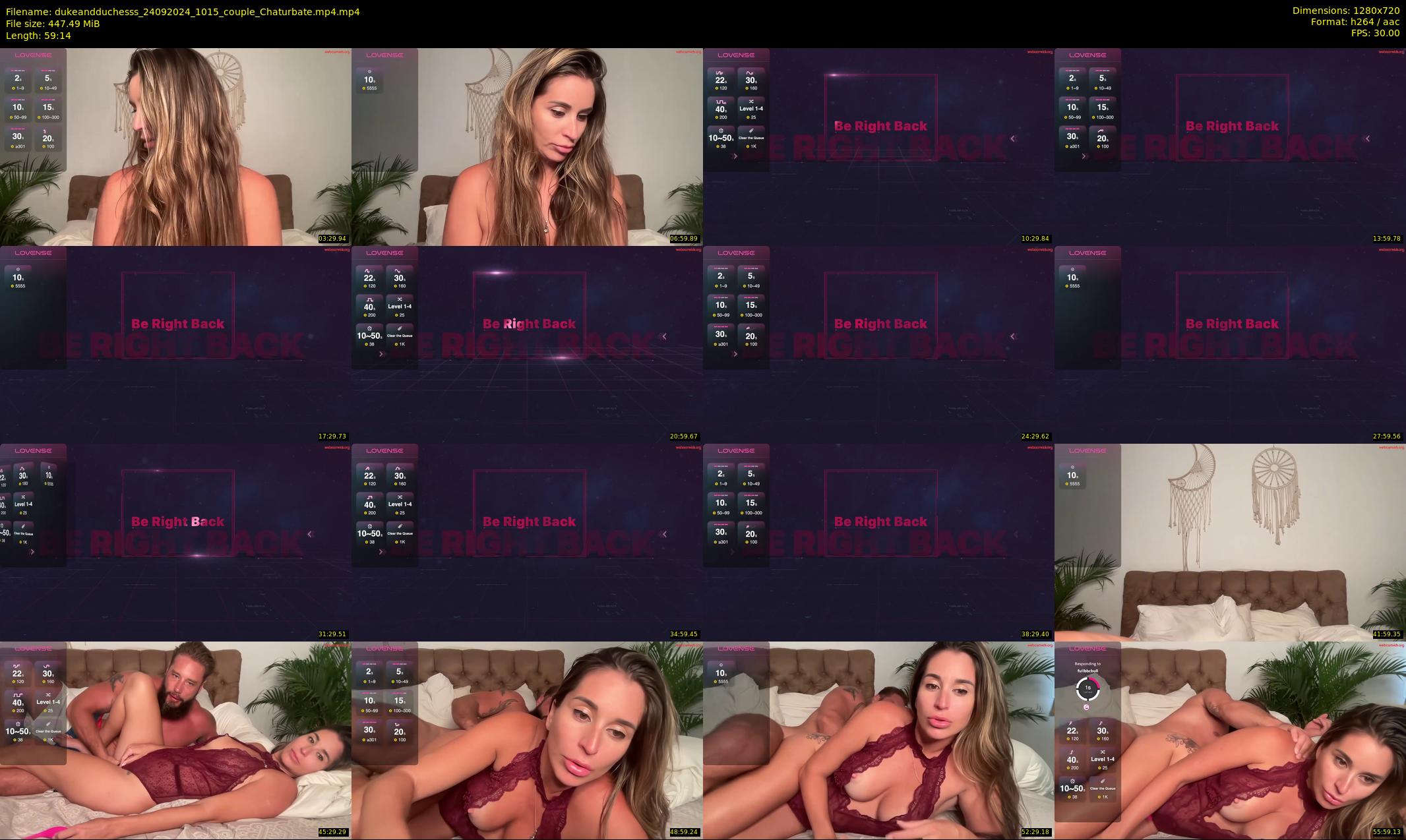 dukeandduchesss — 60 minute Chaturbate couple cam show recording, 720p, Sep 24, 2024