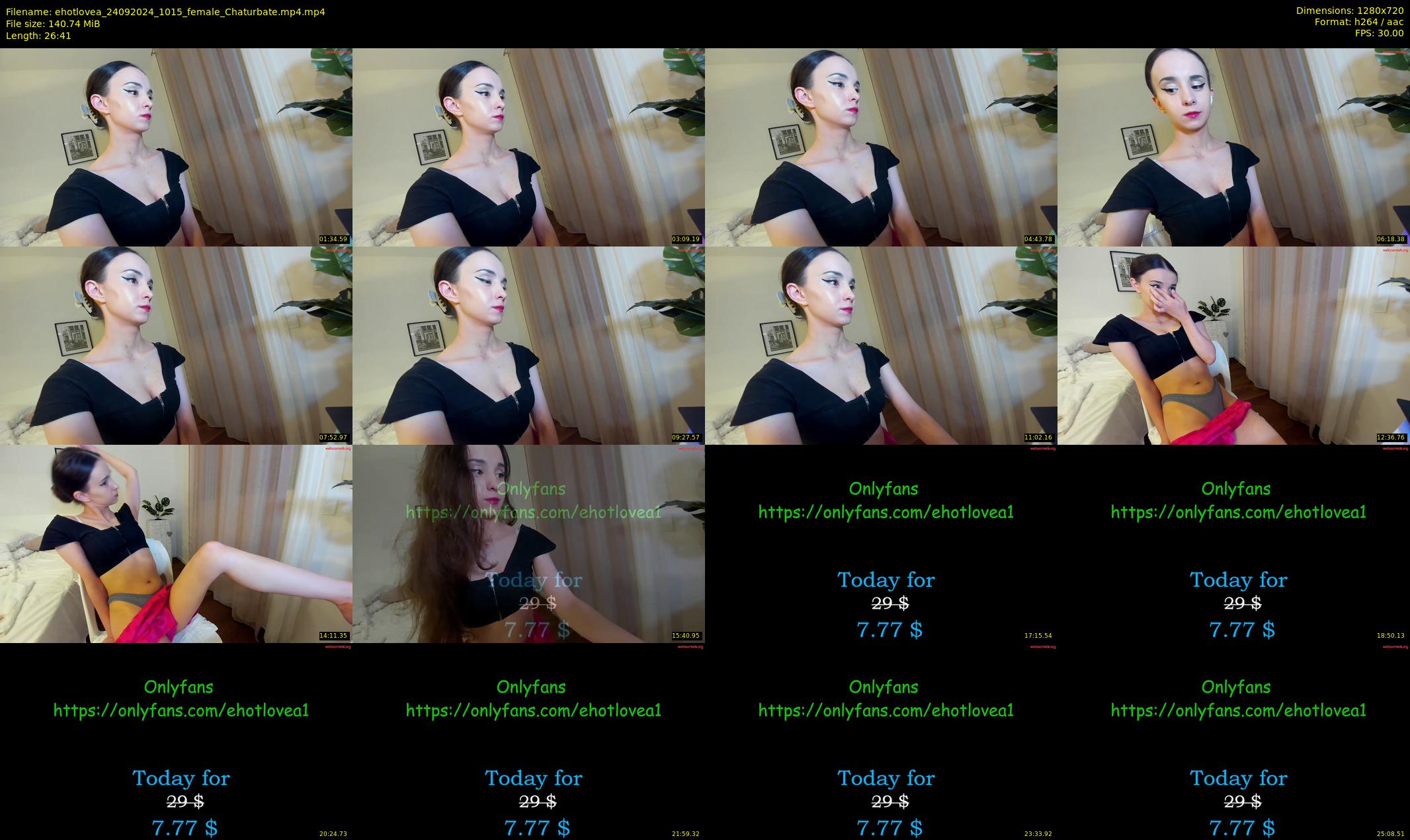 ehotlovea — 27 minute Chaturbate female cam show recording, 720p, Sep 24, 2024