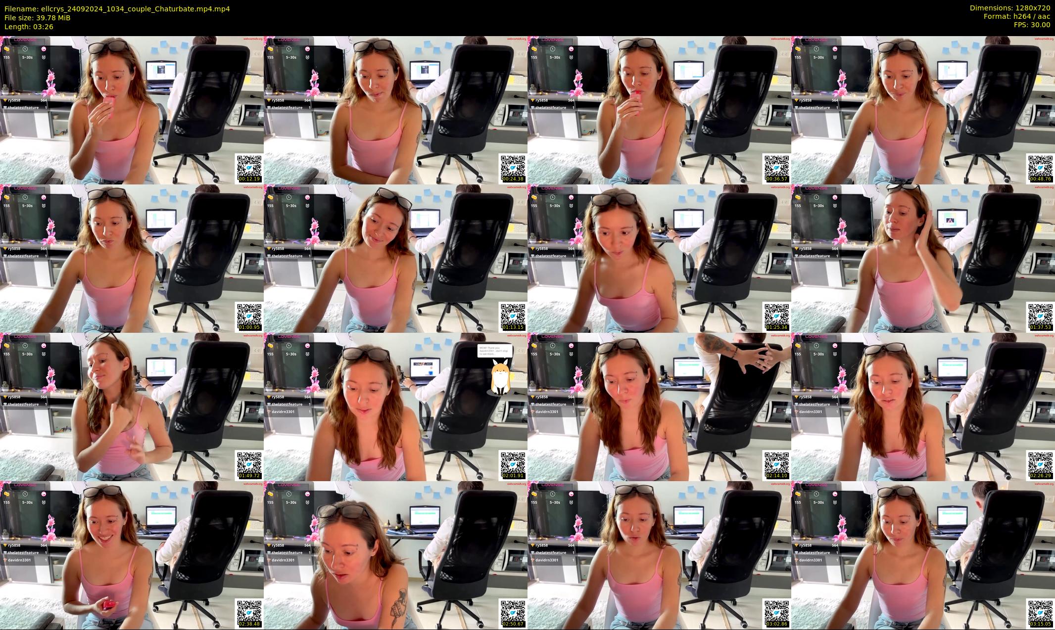 ellcrys — 4 minute Chaturbate couple cam show recording, 720p, Sep 24, 2024