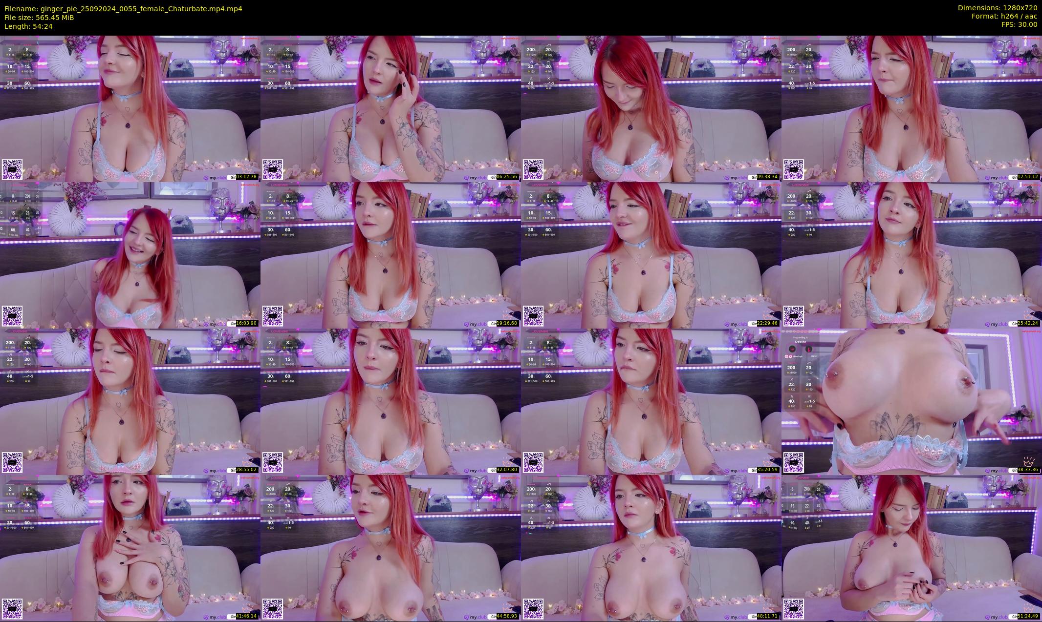 ginger_pie — 55 minute Chaturbate female cam show recording, 720p, Sep 25, 2024