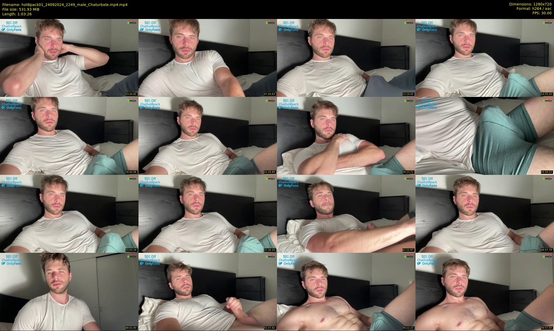 hot8pack01 — 64 minute Chaturbate male cam show recording, 720p, Sep 24, 2024