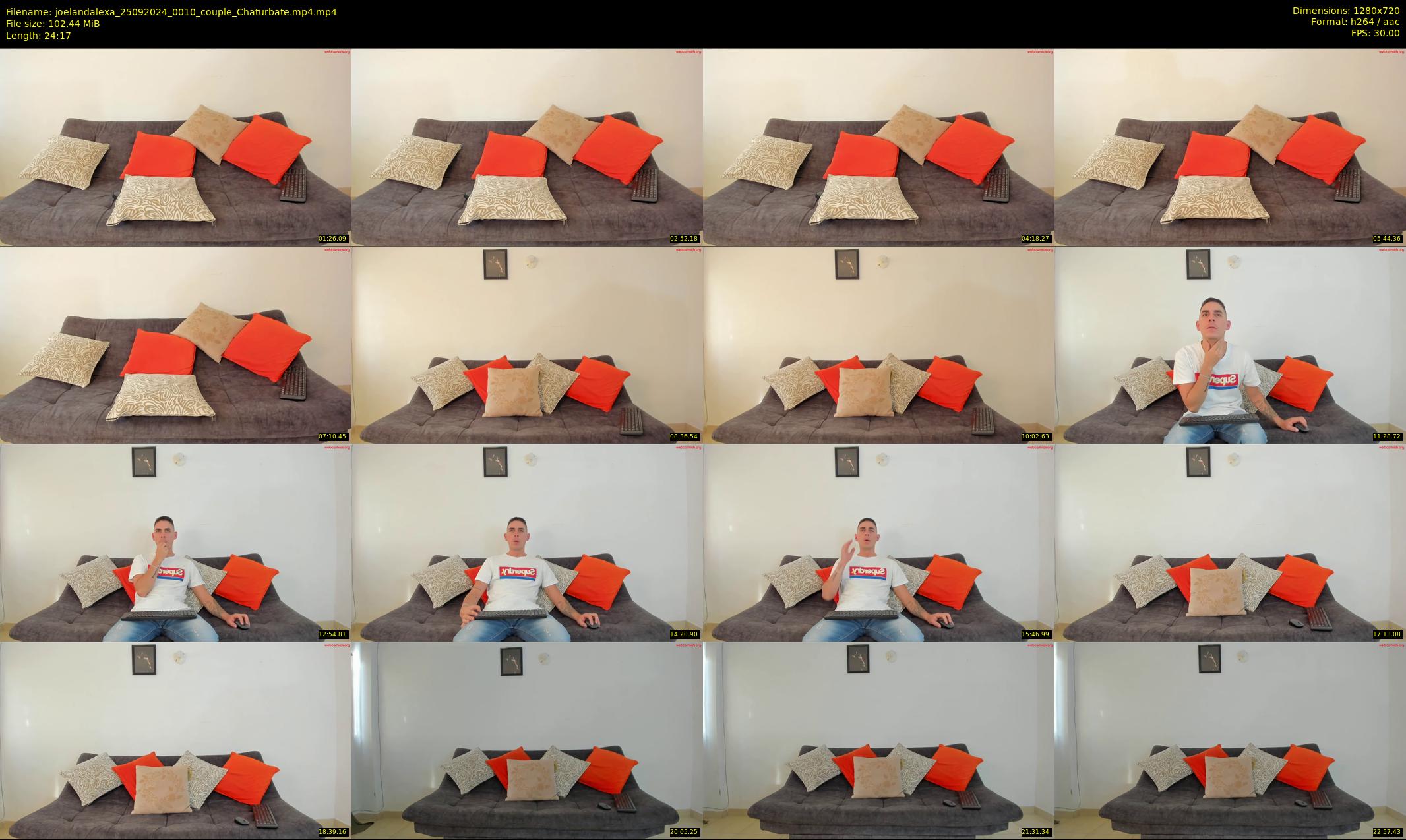joelandalexa — 25 minute Chaturbate couple cam show recording, 720p, Sep 25, 2024