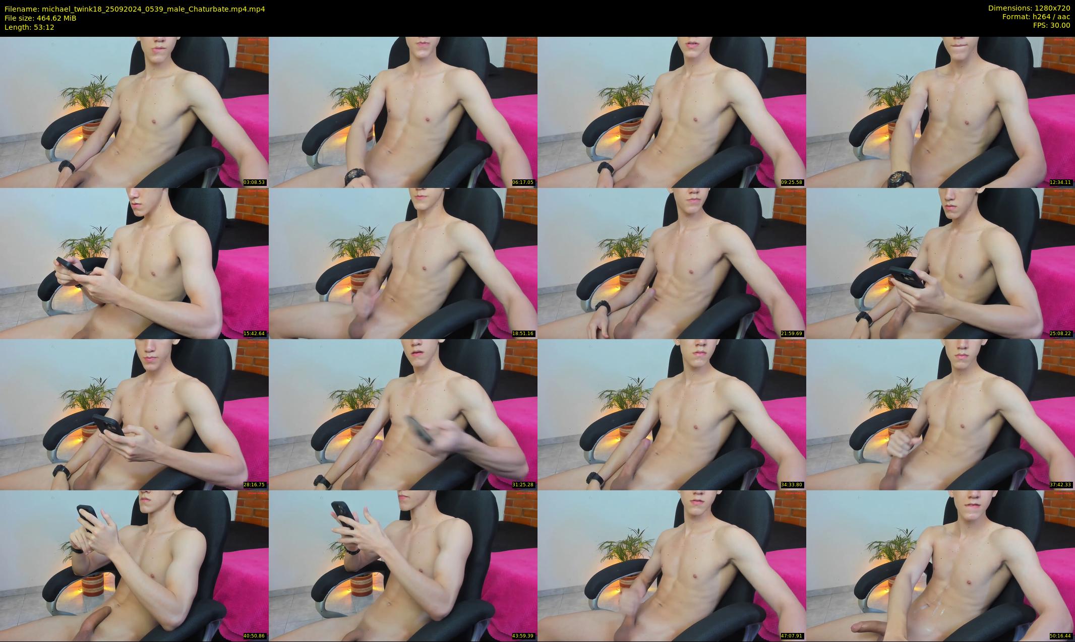 michael_twink18 — 54 minute Chaturbate male cam show recording, 720p, Sep 25, 2024