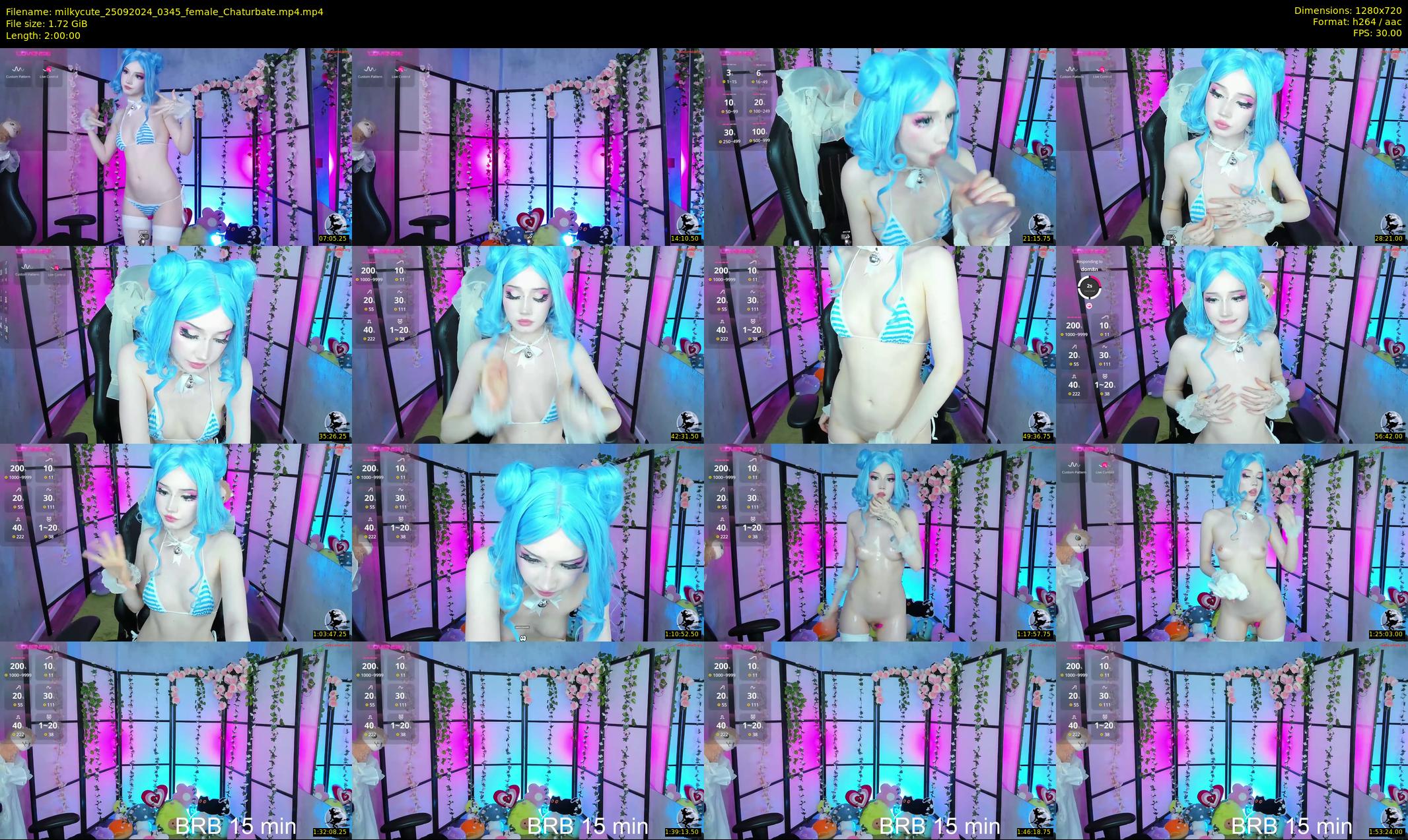 milkycute — 120 minute Chaturbate female cam show recording, 720p, Sep 25, 2024
