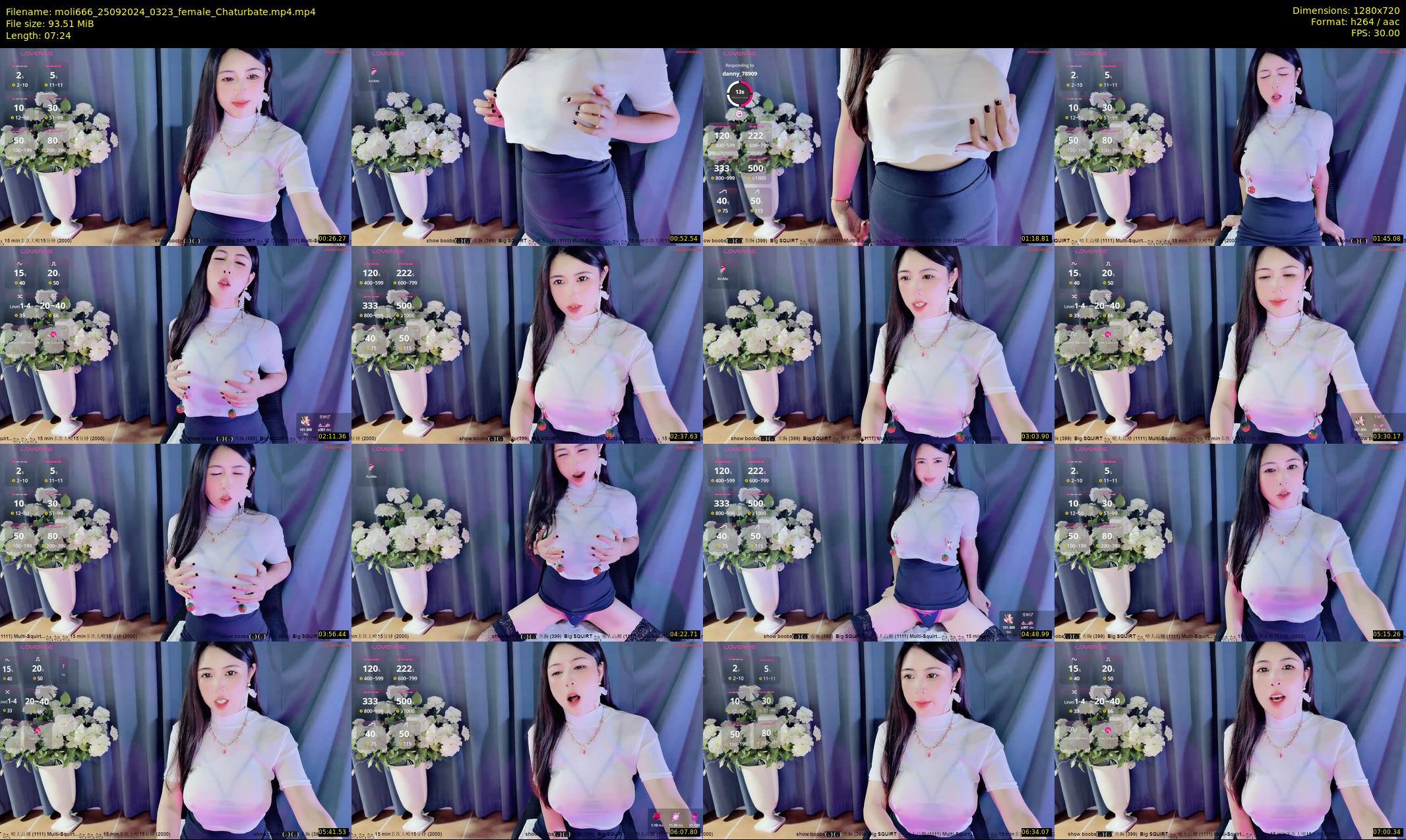 moli666 — 8 minute Chaturbate female cam show recording, 720p, Sep 25, 2024