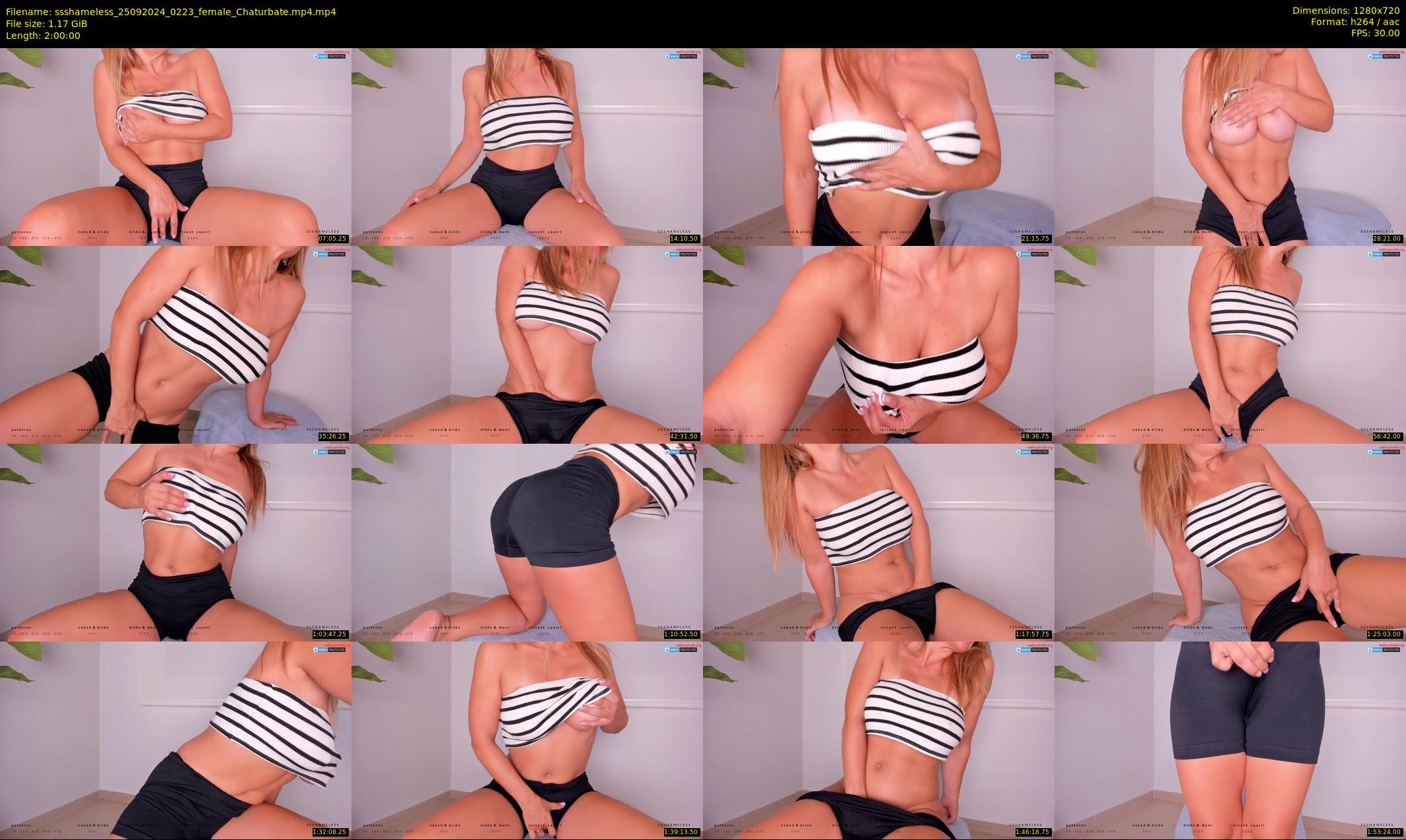ssshameless — 120 minute Chaturbate female cam show recording, 720p, Sep 25, 2024
