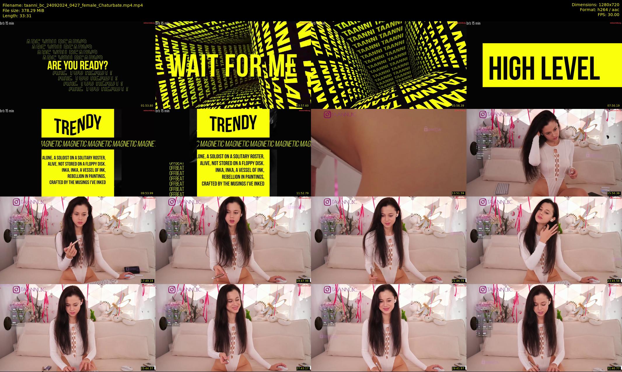 taanni_bc — 34 minute Chaturbate female cam show recording, 720p, Sep 24, 2024