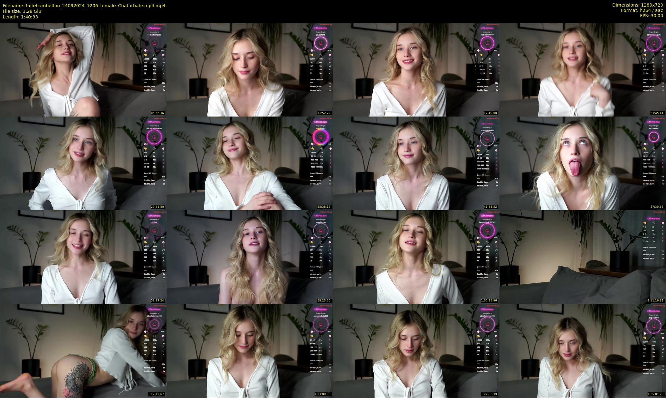 taitehambelton — 101 minute Chaturbate female cam show recording, 720p, Sep 24, 2024