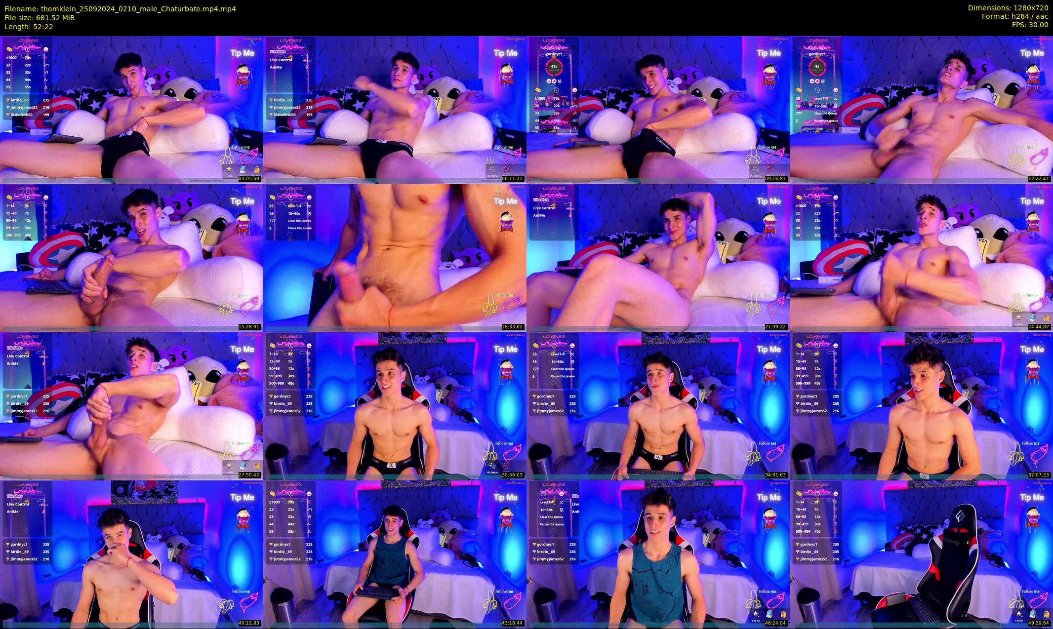 thomklein — 53 minute Chaturbate male cam show recording, 720p, Sep 25, 2024