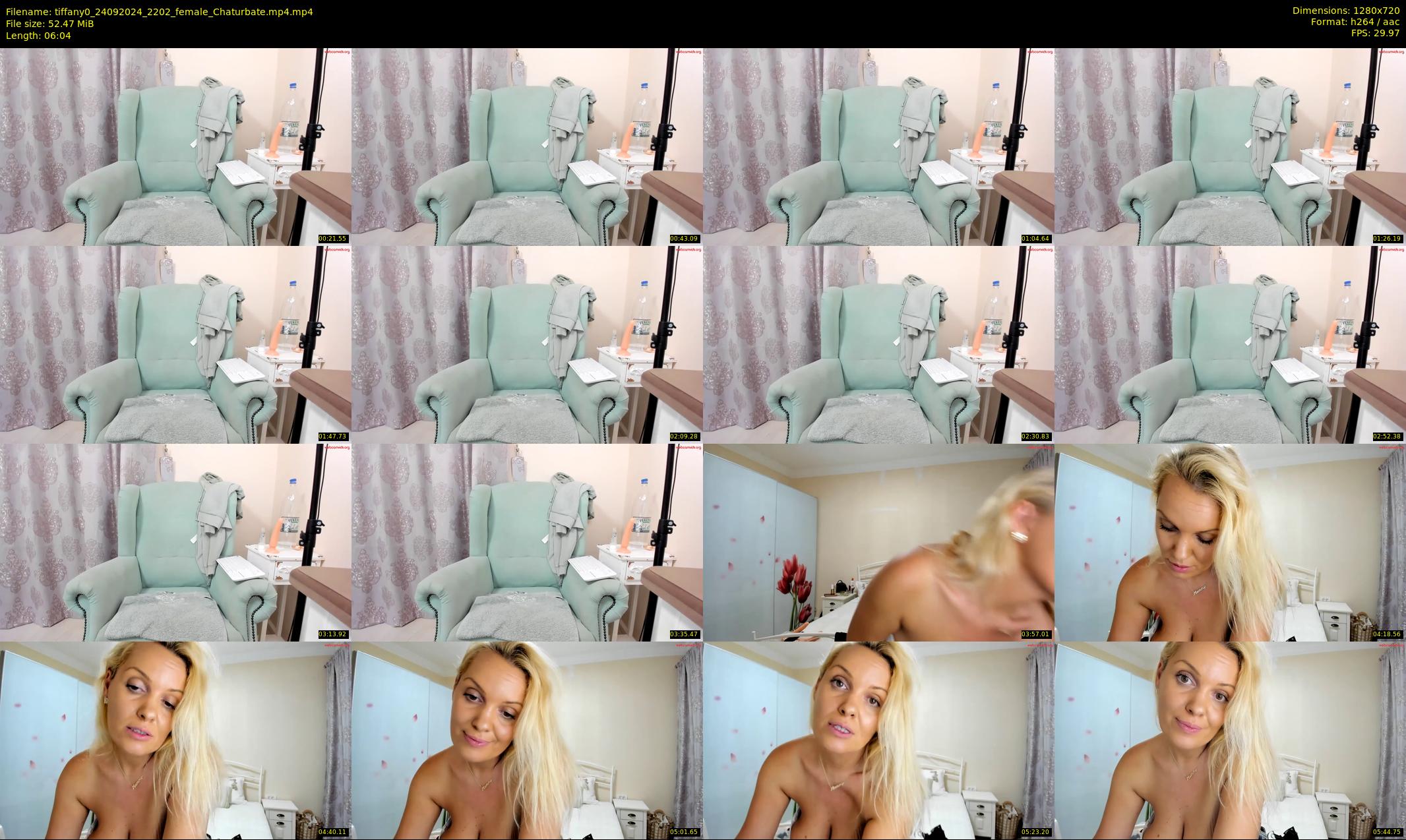 tiffany0 — 7 minute Chaturbate female cam show recording, 720p, Sep 24, 2024