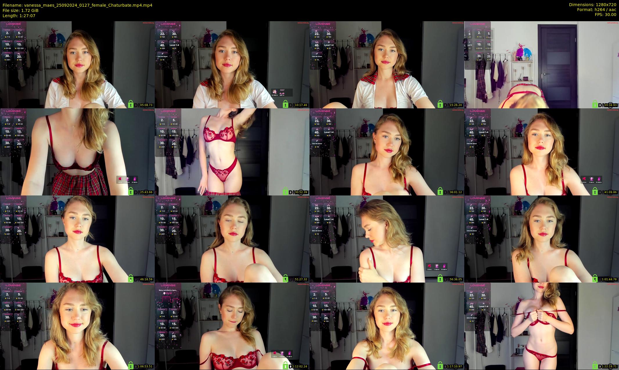 vanessa_maes — 88 minute Chaturbate female cam show recording, 720p, Sep 25, 2024