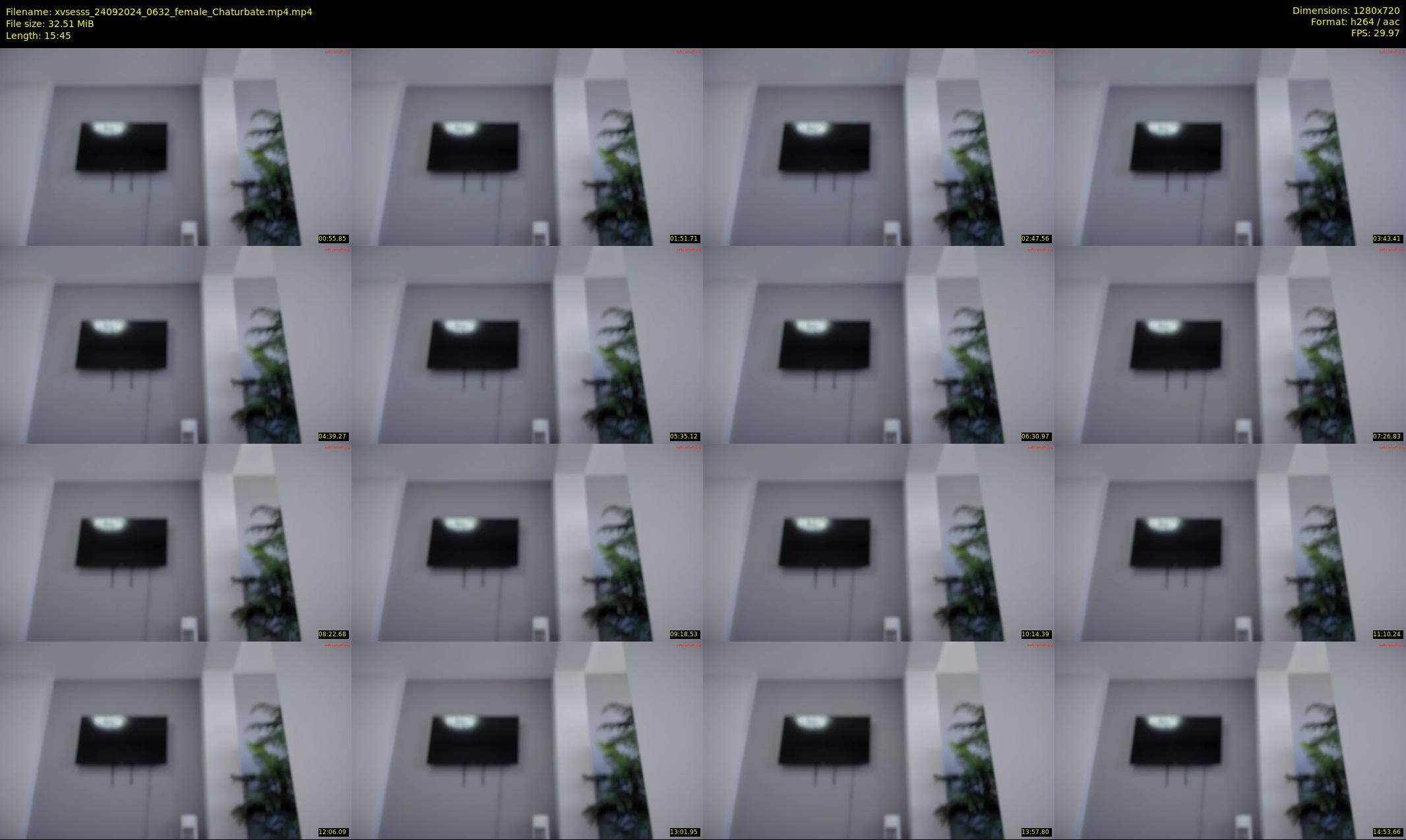 xvsesss — 16 minute Chaturbate female cam show recording, 720p, Sep 24, 2024