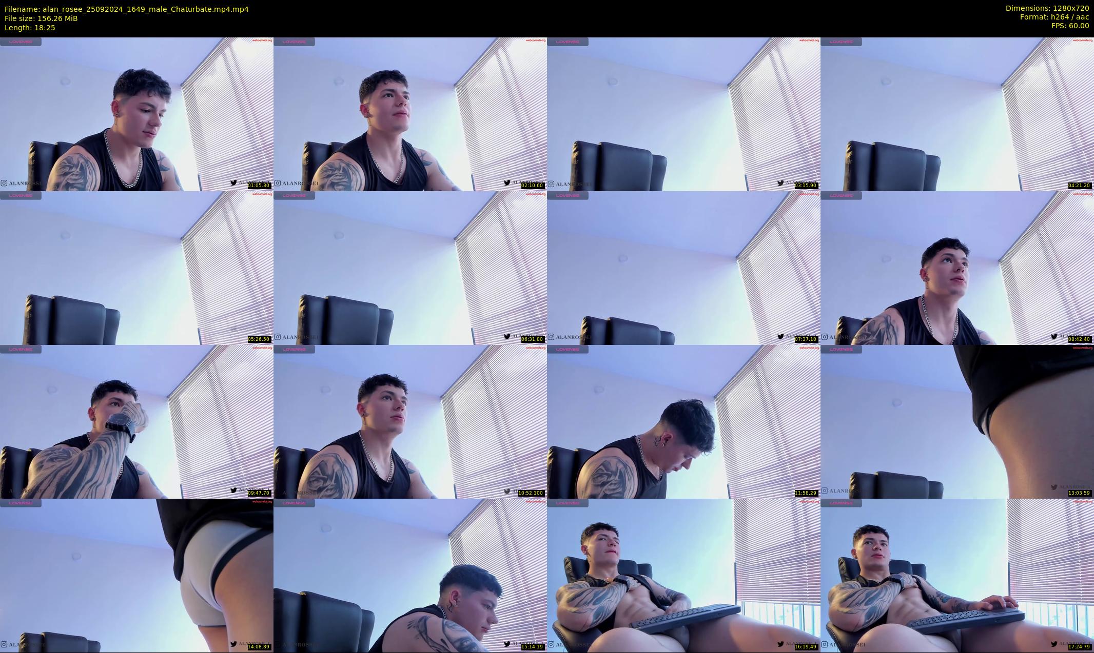 alan_rosee — 19 minute Chaturbate male cam show recording, 720p, Sep 25, 2024