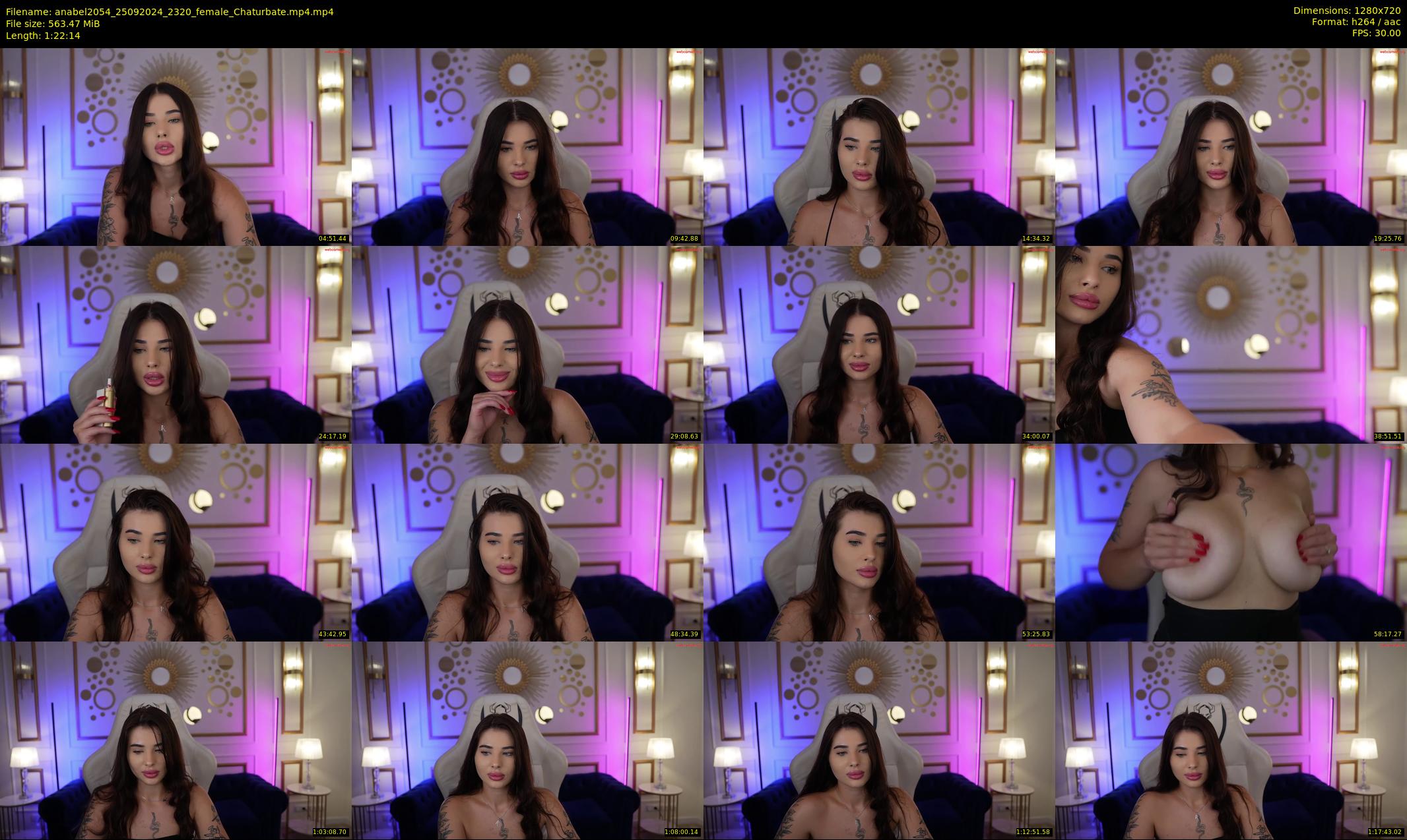 anabel2054 — 83 minute Chaturbate female cam show recording, 720p, Sep 25, 2024