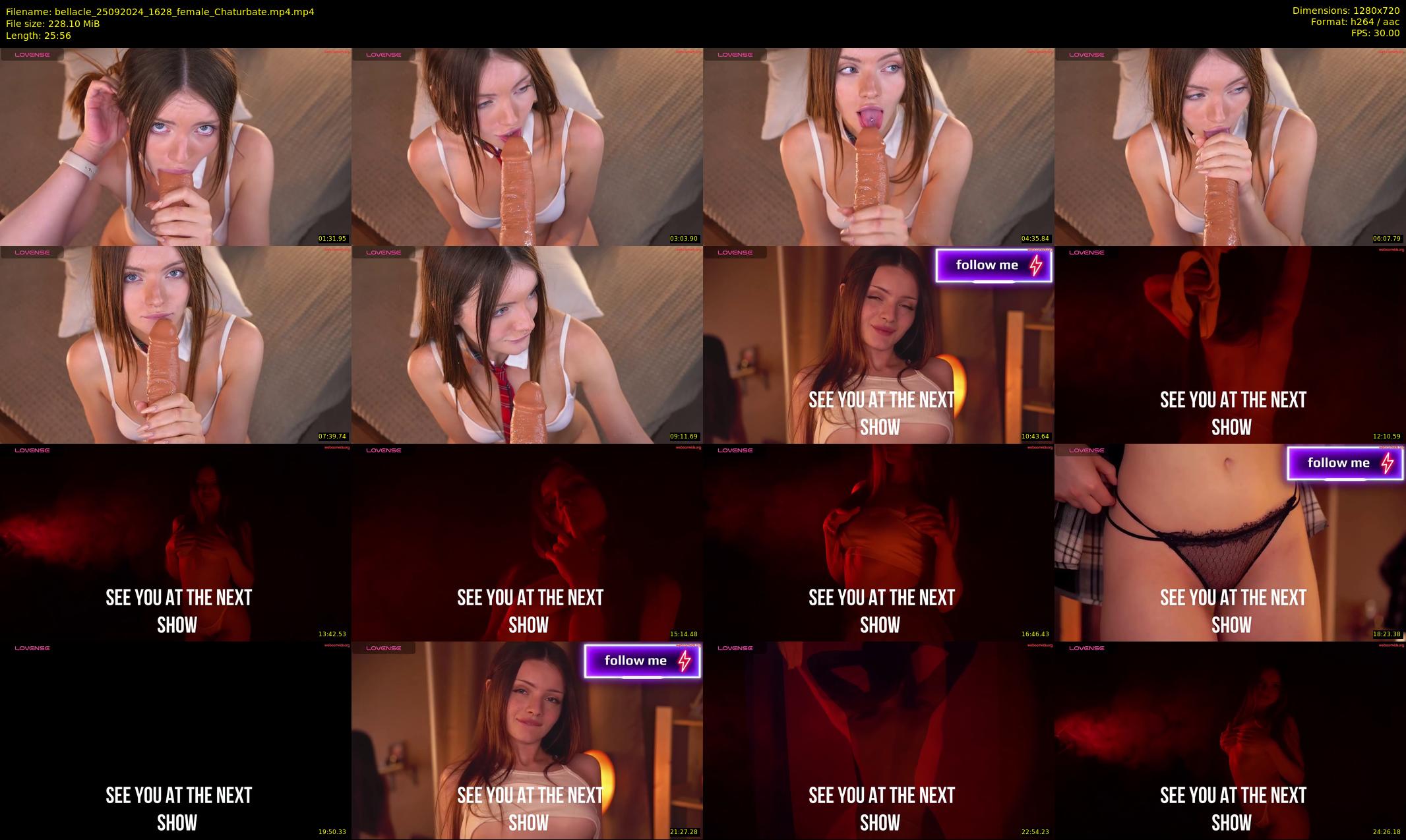 bellacle — 26 minute Chaturbate female cam show recording, 720p, Sep 25, 2024