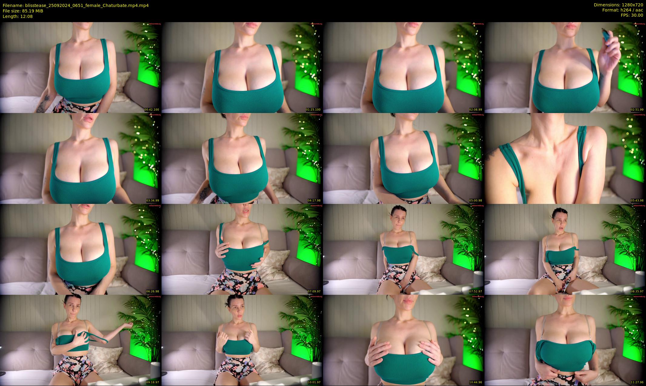 blisstease — 13 minute Chaturbate female cam show recording, 720p, Sep 25, 2024
