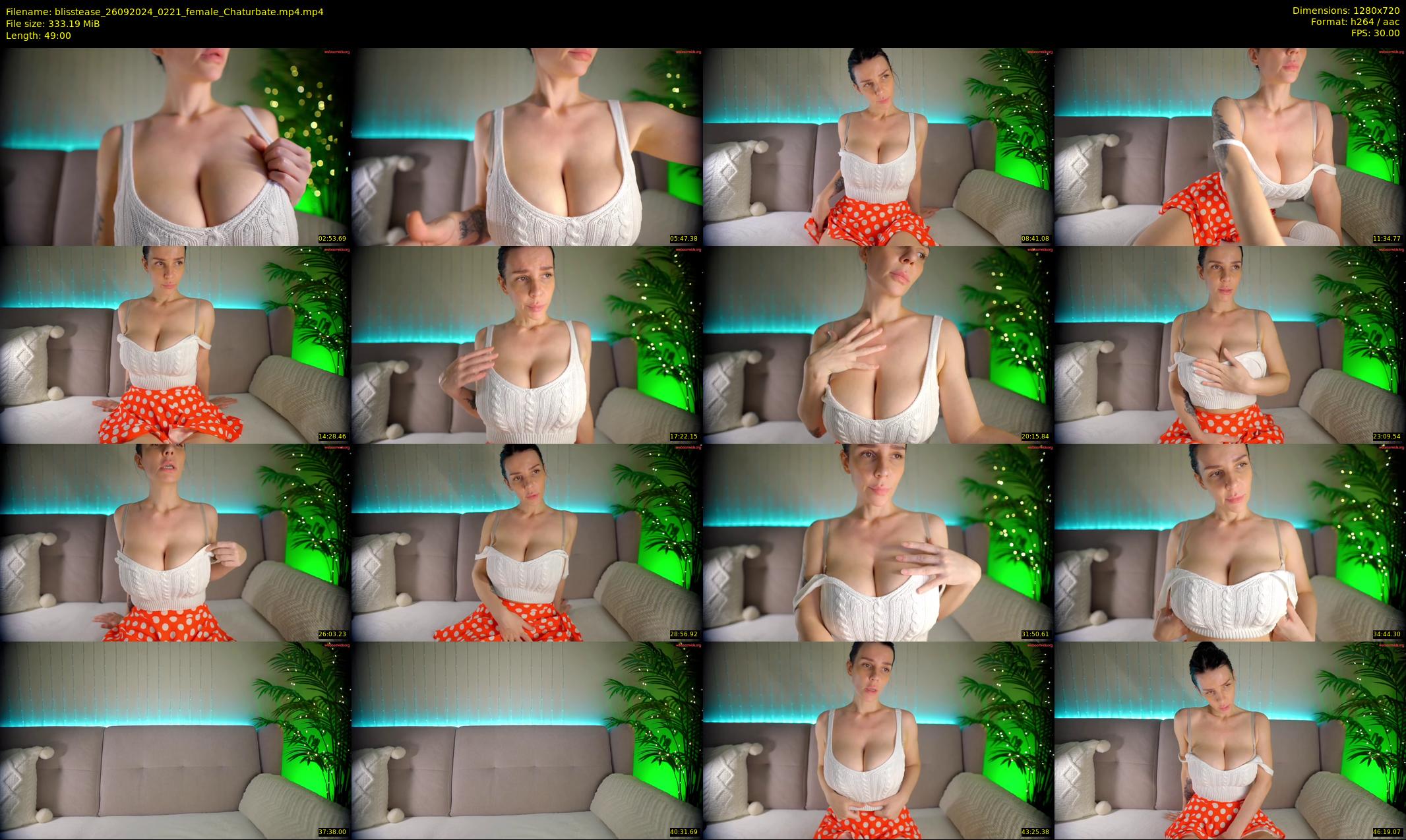 blisstease — 49 minute Chaturbate female cam show recording, 720p, Sep 26, 2024