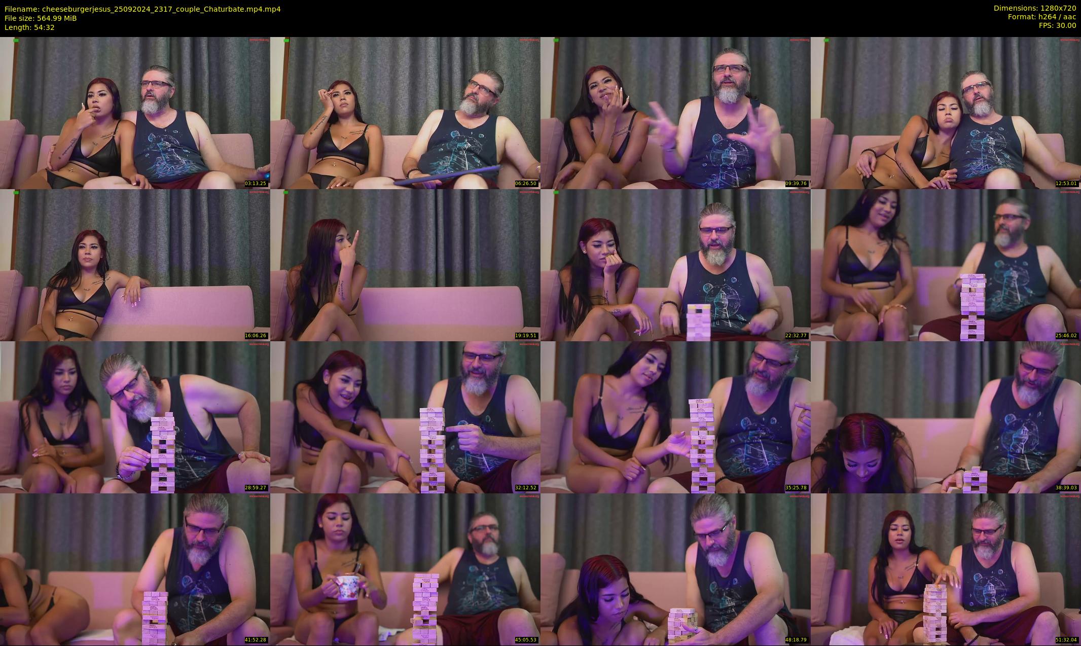 cheeseburgerjesus — 55 minute Chaturbate couple cam show recording, 720p, Sep 25, 2024