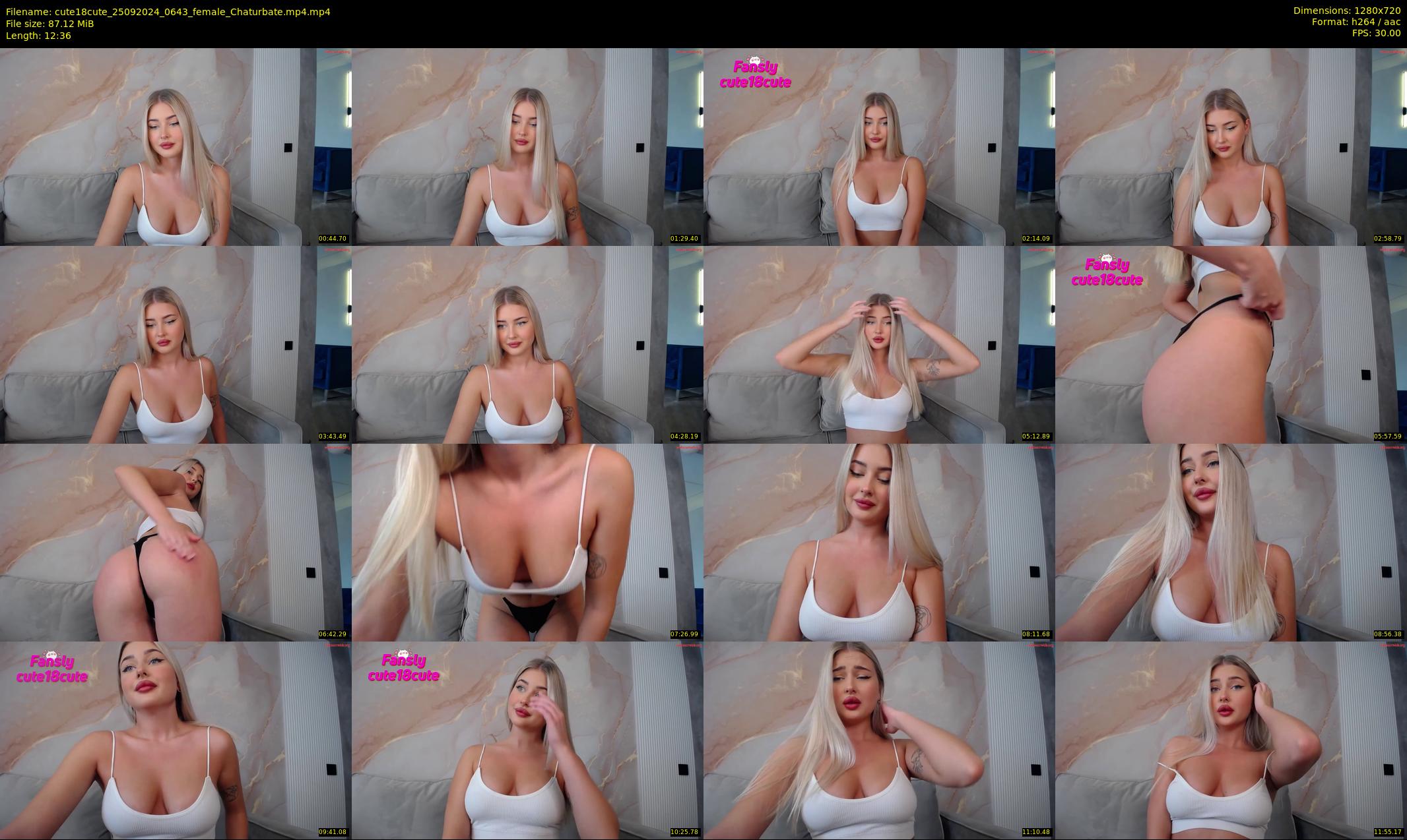 cute18cute — 13 minute Chaturbate female cam show recording, 720p, Sep 25, 2024