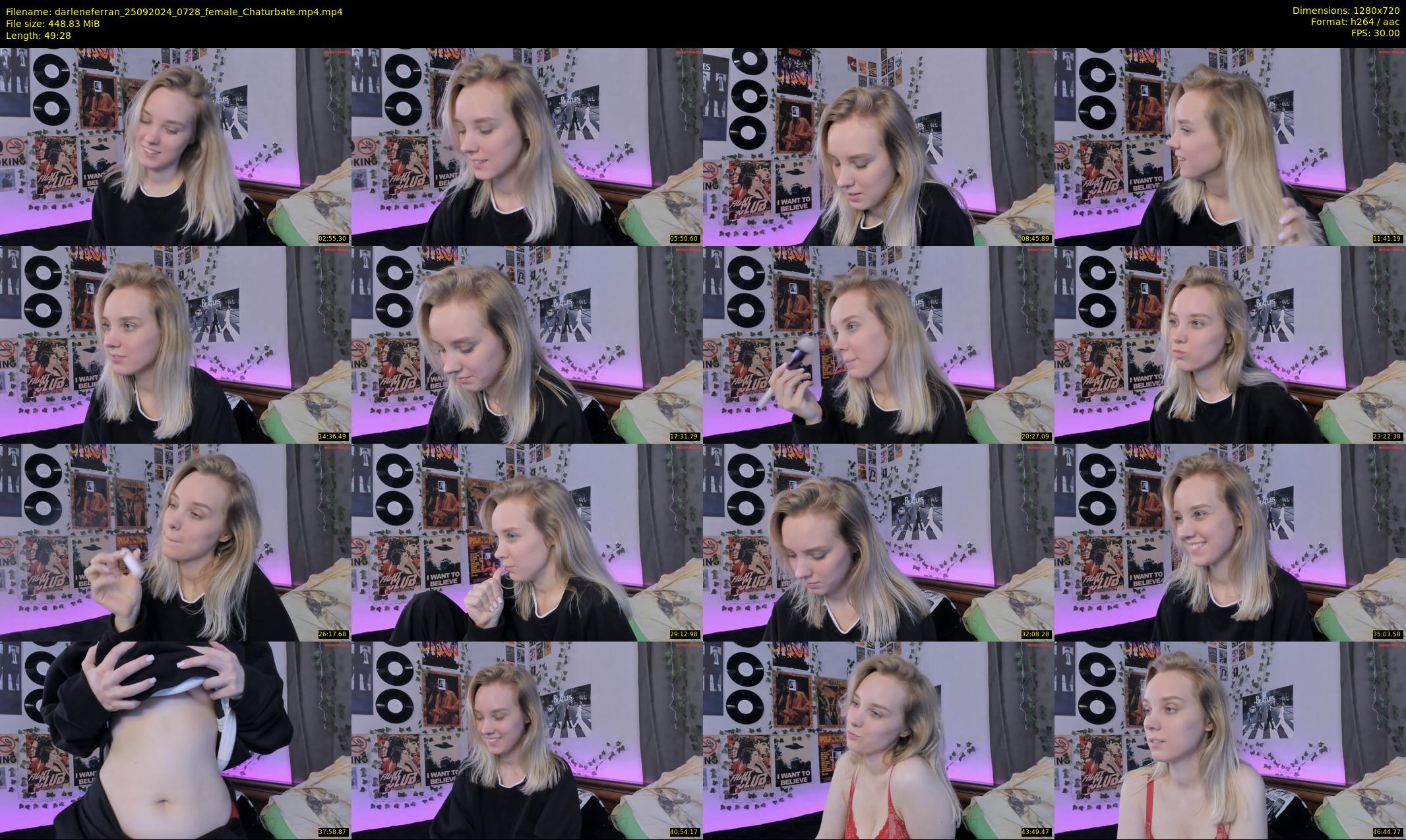 darleneferran — 50 minute Chaturbate female cam show recording, 720p, Sep 25, 2024