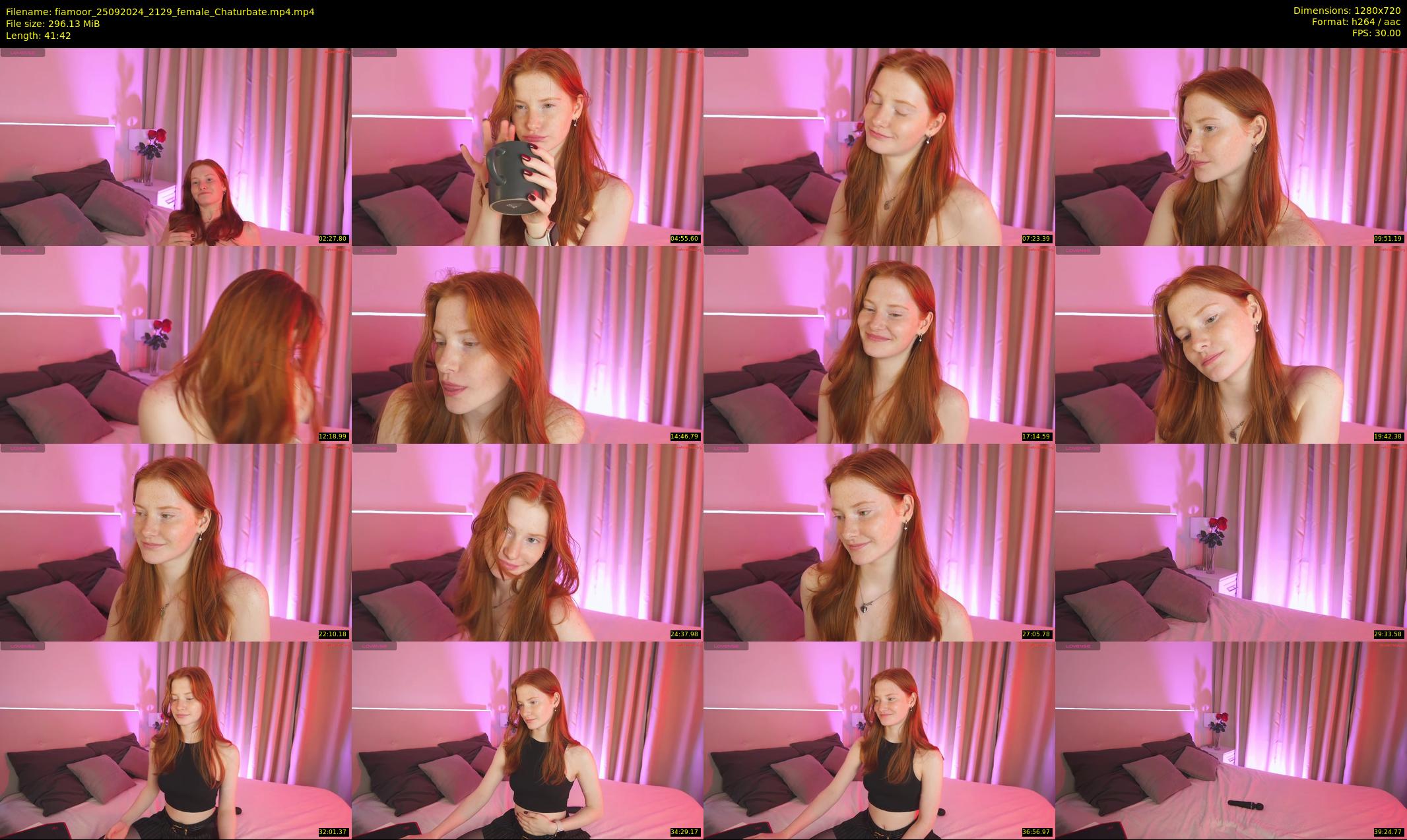 fiamoor — 42 minute Chaturbate female cam show recording, 720p, Sep 25, 2024