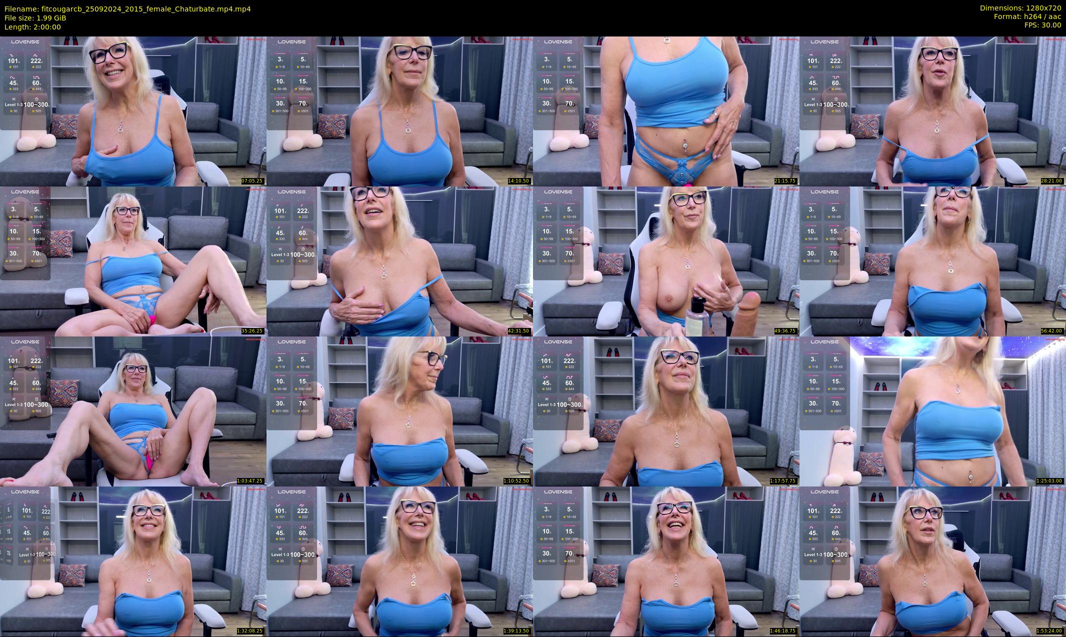 fitcougarcb — 120 minute Chaturbate female cam show recording, 720p, Sep 25, 2024