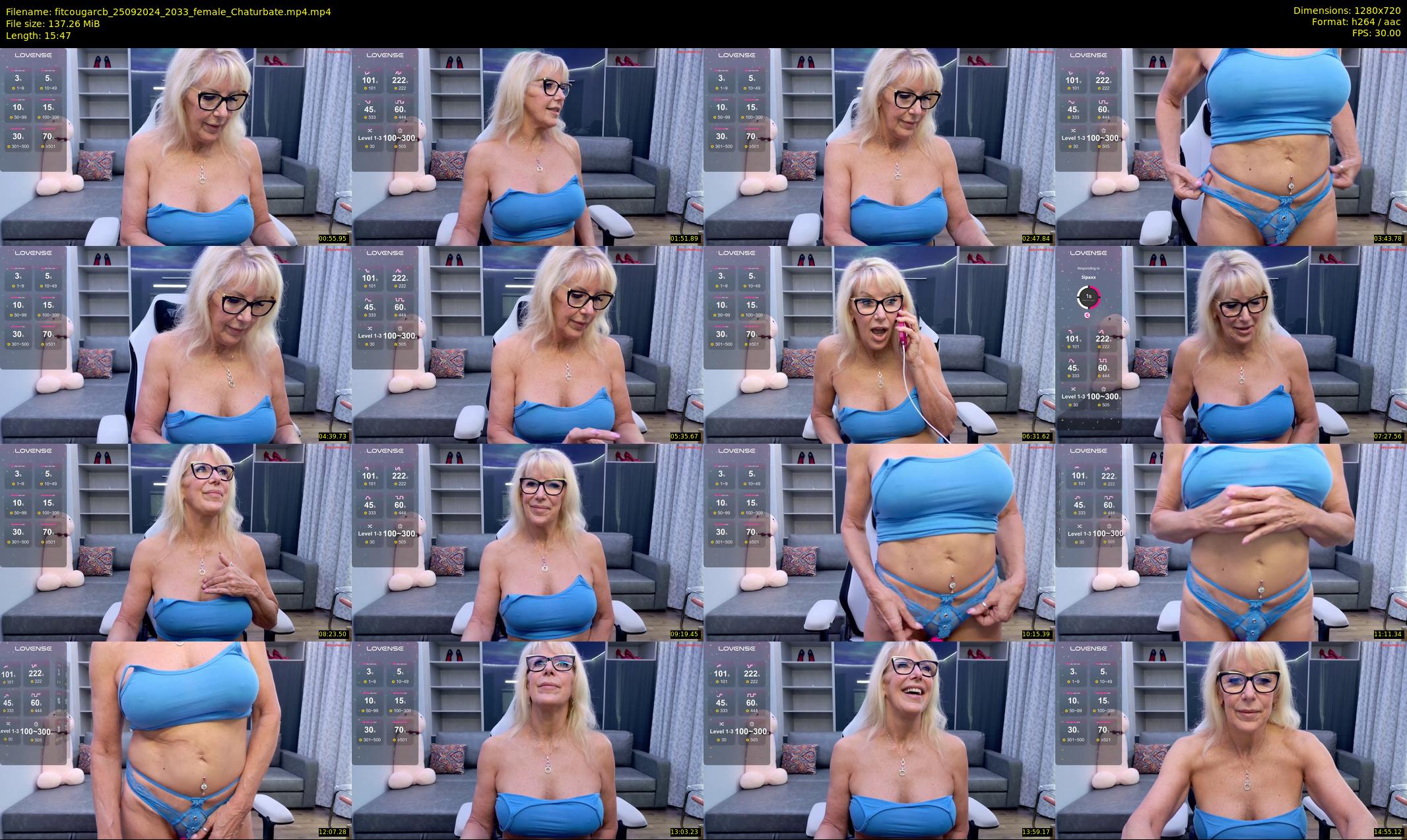 fitcougarcb — 16 minute Chaturbate female cam show recording, 720p, Sep 25, 2024