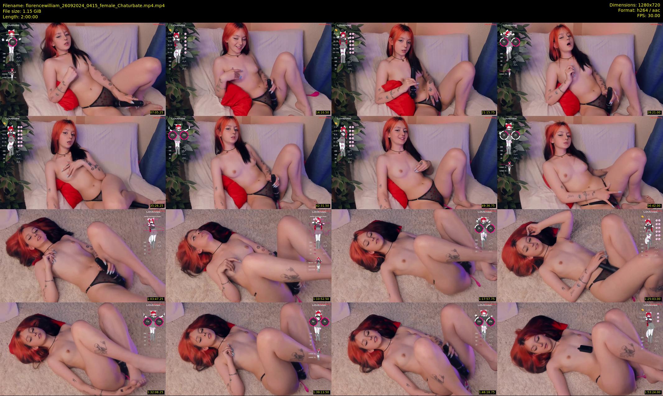 florencewilliam — 120 minute Chaturbate female cam show recording, 720p, Sep 26, 2024
