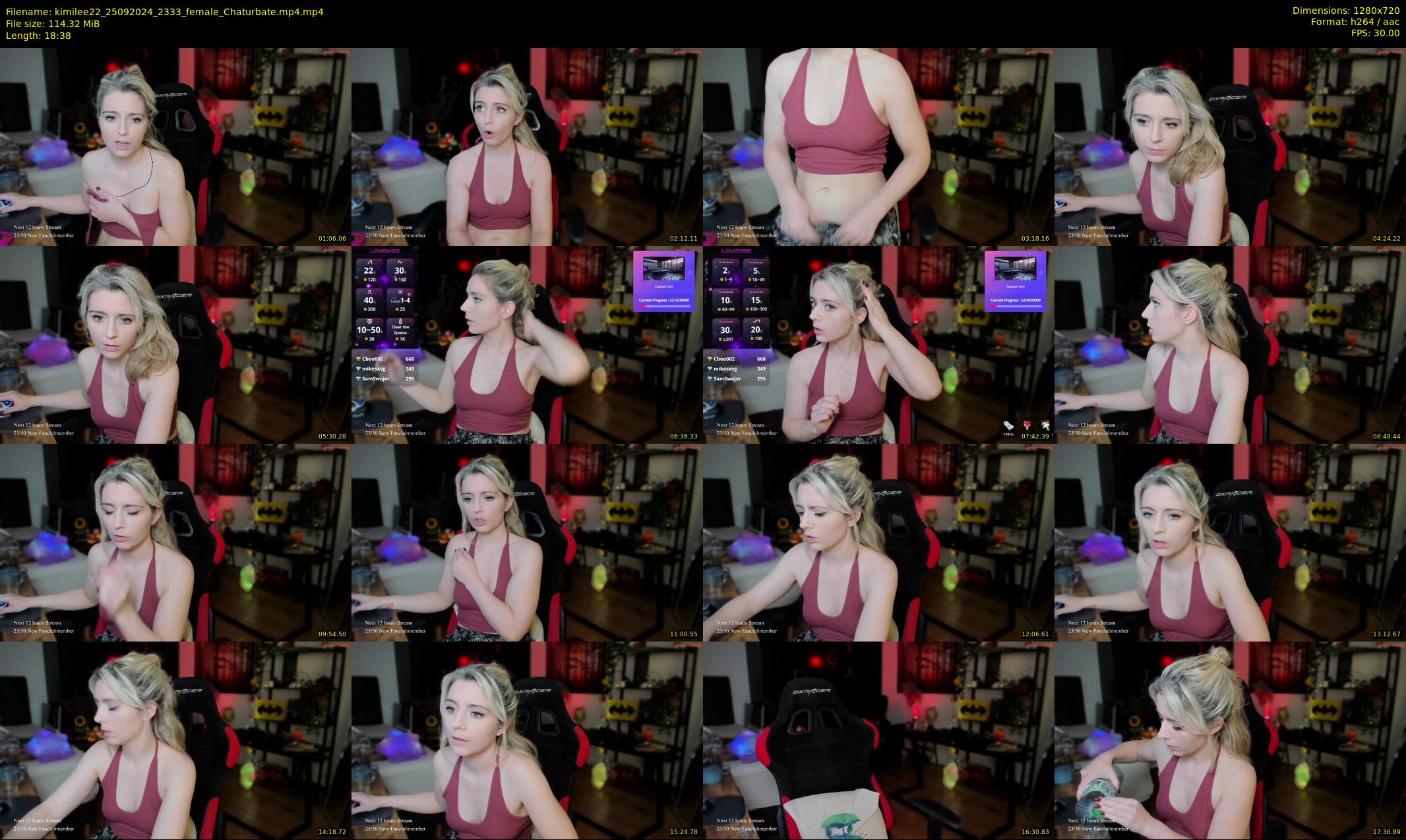 kimilee22 — 19 minute Chaturbate female cam show recording, 720p, Sep 25, 2024