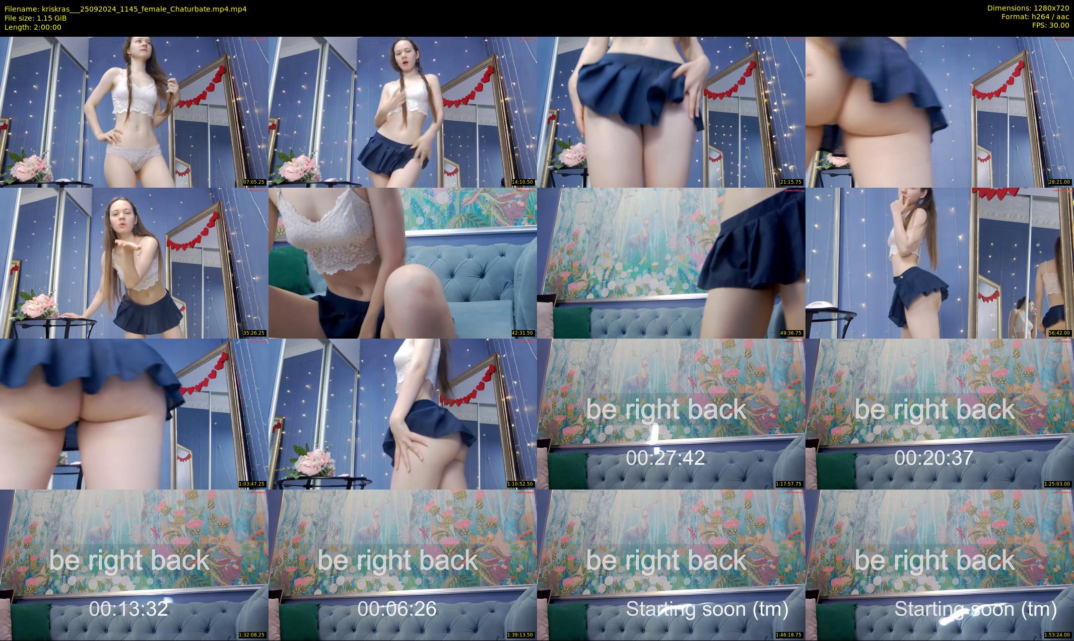 kriskras__ — 120 minute Chaturbate female cam show recording, 720p, Sep 25, 2024
