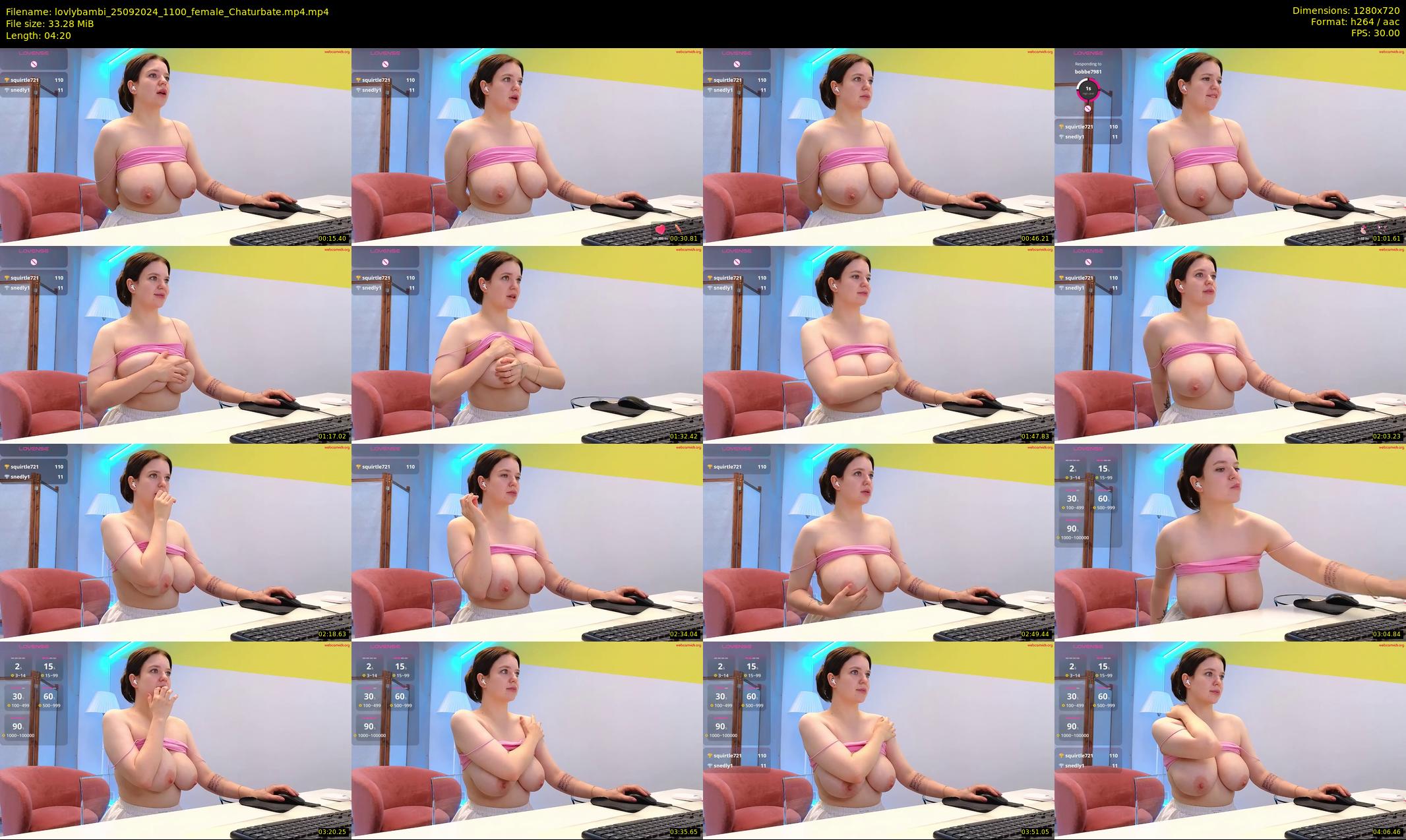 lovlybambi — 5 minute Chaturbate female cam show recording, 720p, Sep 25, 2024