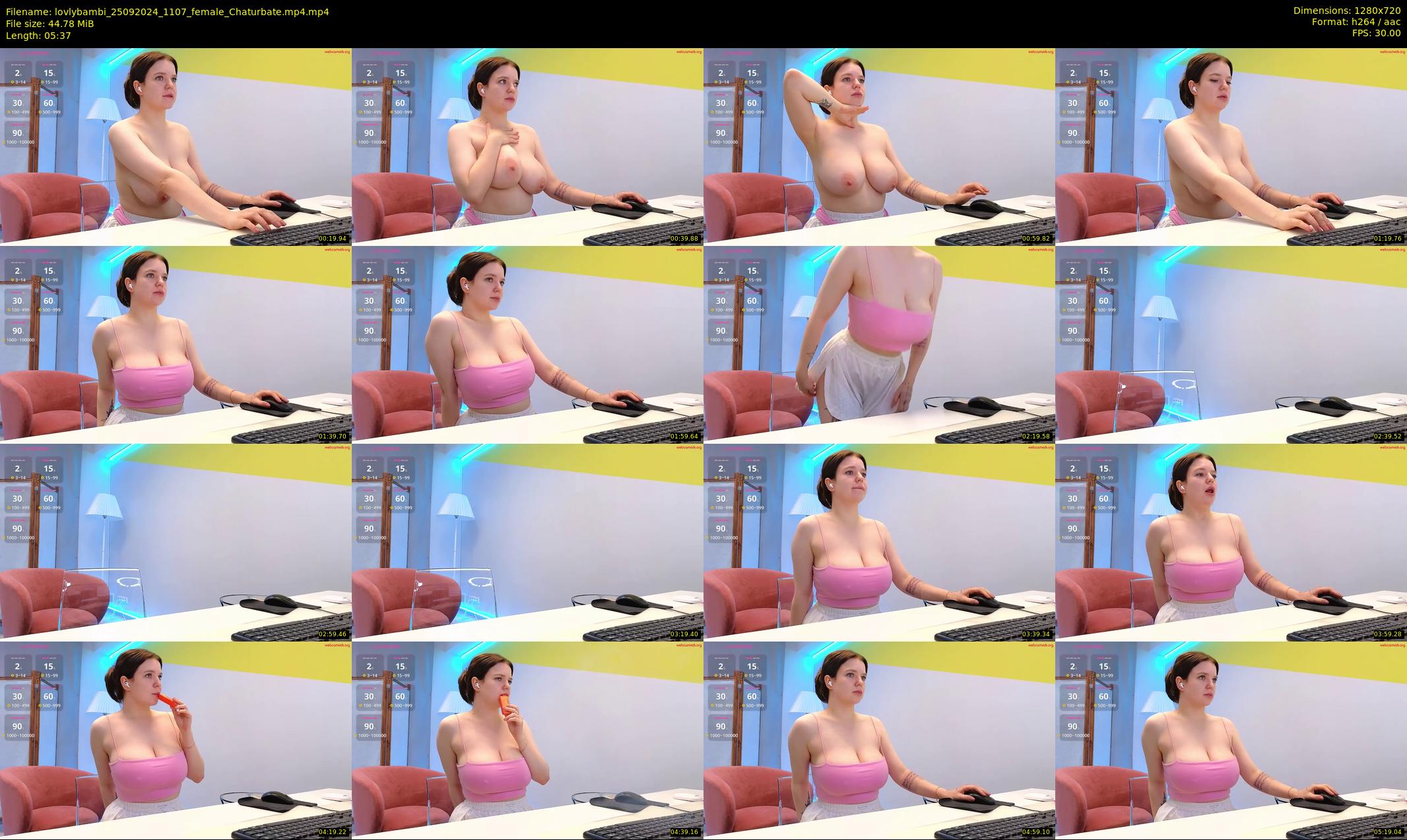 lovlybambi — 6 minute Chaturbate female cam show recording, 720p, Sep 25, 2024
