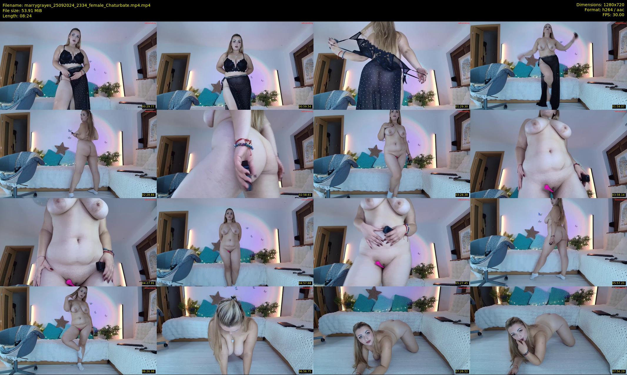 marrygrayes — 9 minute Chaturbate female cam show recording, 720p, Sep 25, 2024