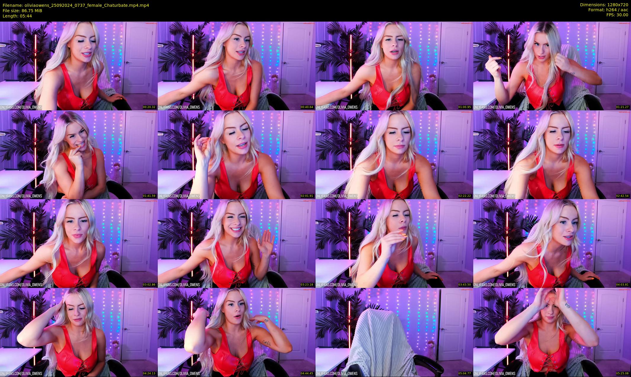 oliviaowens — 6 minute Chaturbate female cam show recording, 720p, Sep 25, 2024