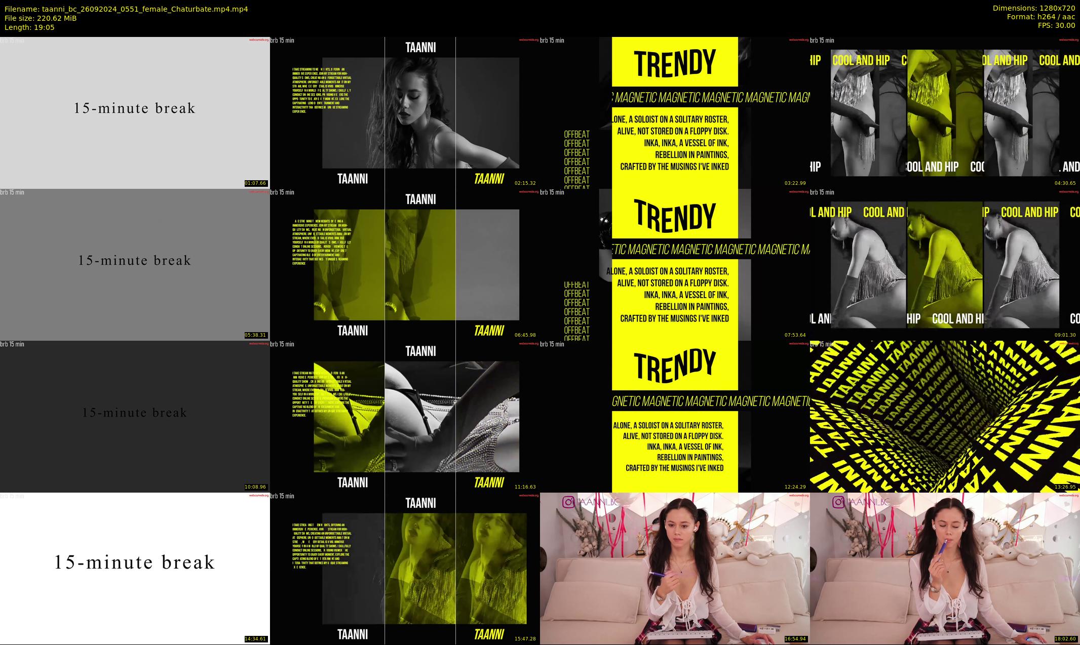 taanni_bc — 20 minute Chaturbate female cam show recording, 720p, Sep 26, 2024