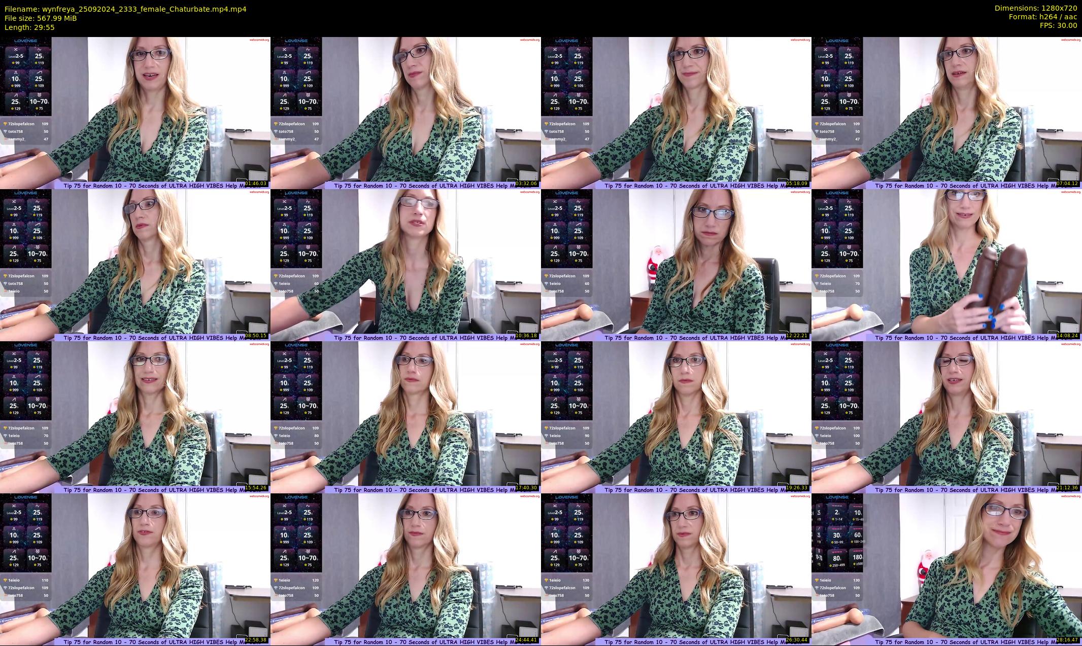 wynfreya — 30 minute Chaturbate female cam show recording, 720p, Sep 25, 2024