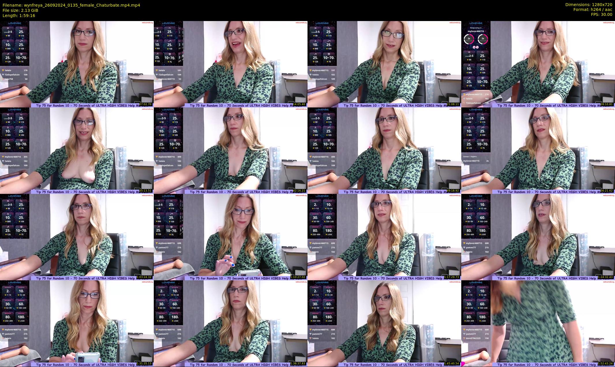 wynfreya — 120 minute Chaturbate female cam show recording, 720p, Sep 26, 2024