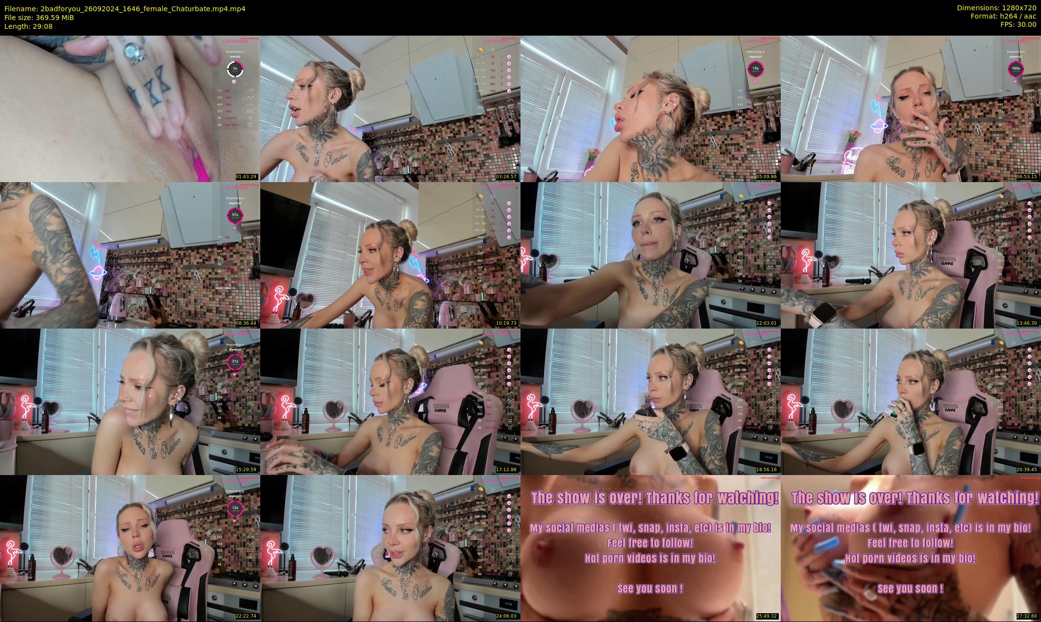 2badforyou — 30 minute Chaturbate couple cam show recording, 720p, Sep 26, 2024