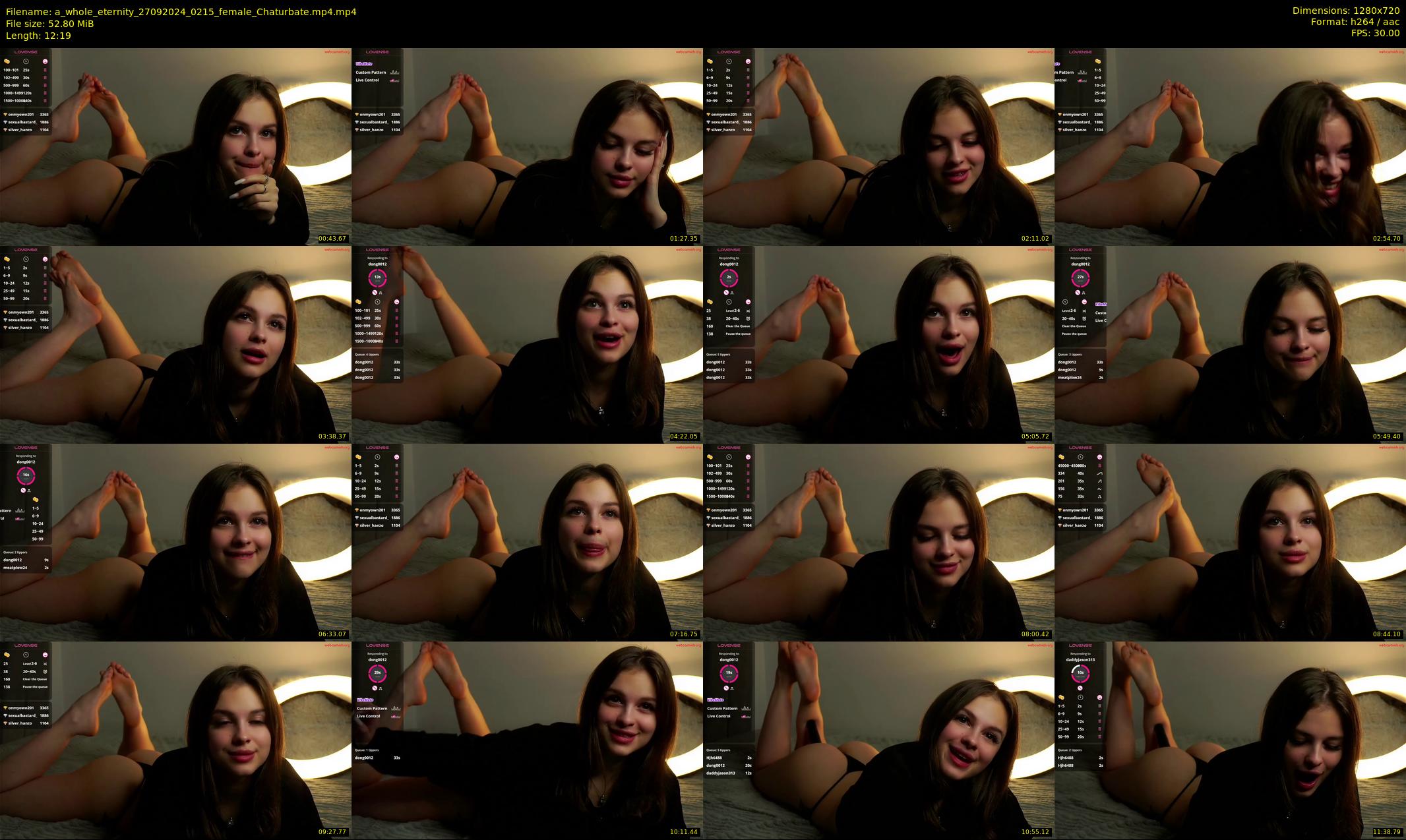 a_whole_eternity — 13 minute Chaturbate female cam show recording, 720p, Sep 27, 2024