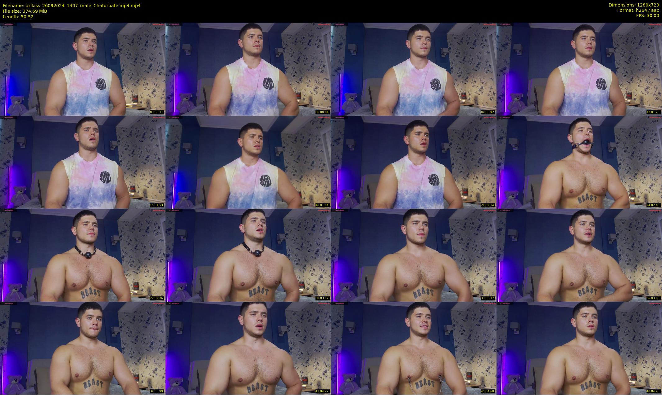 arilass — 51 minute Chaturbate male cam show recording, 720p, Sep 26, 2024