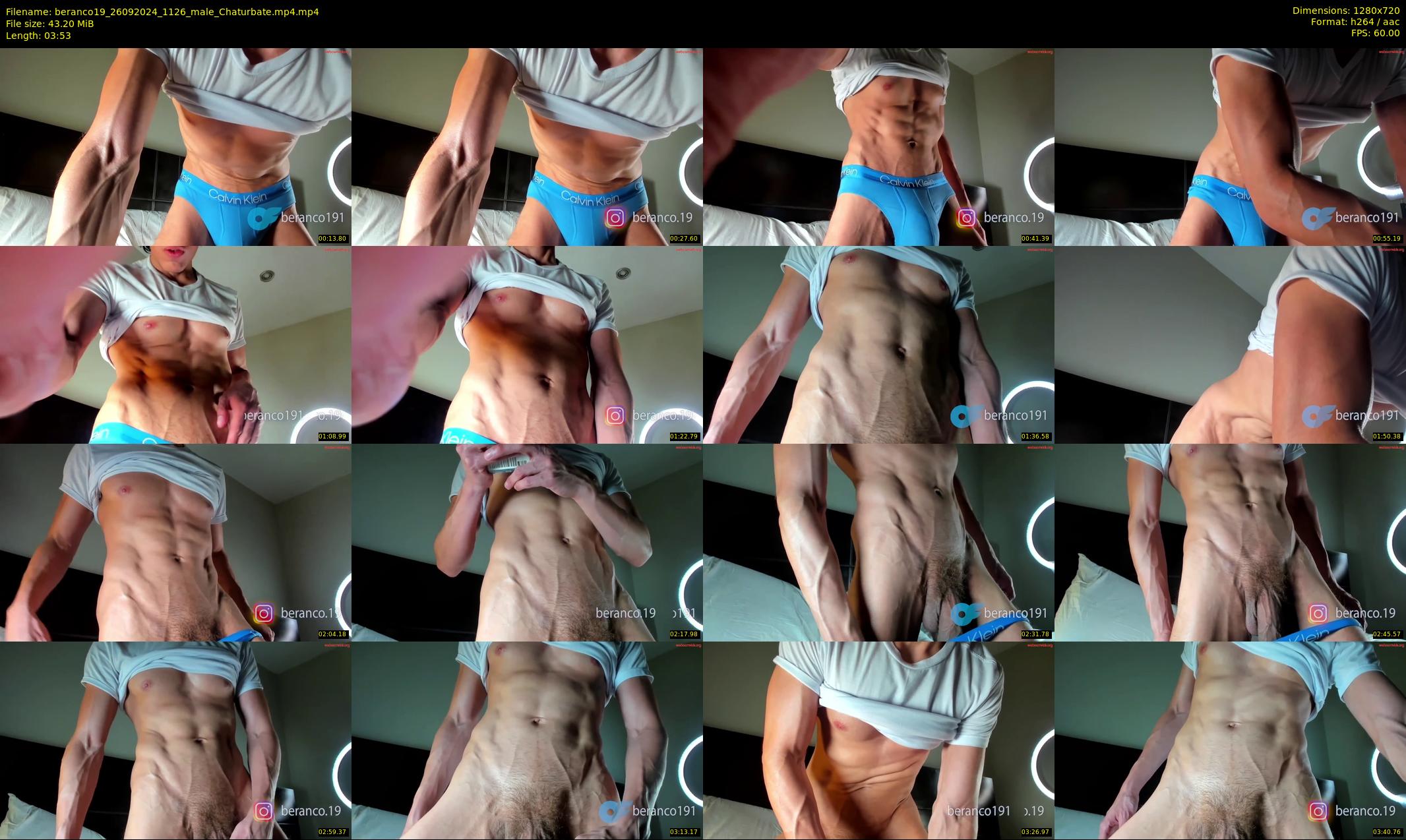 beranco19 — 4 minute Chaturbate male cam show recording, 720p, Sep 26, 2024