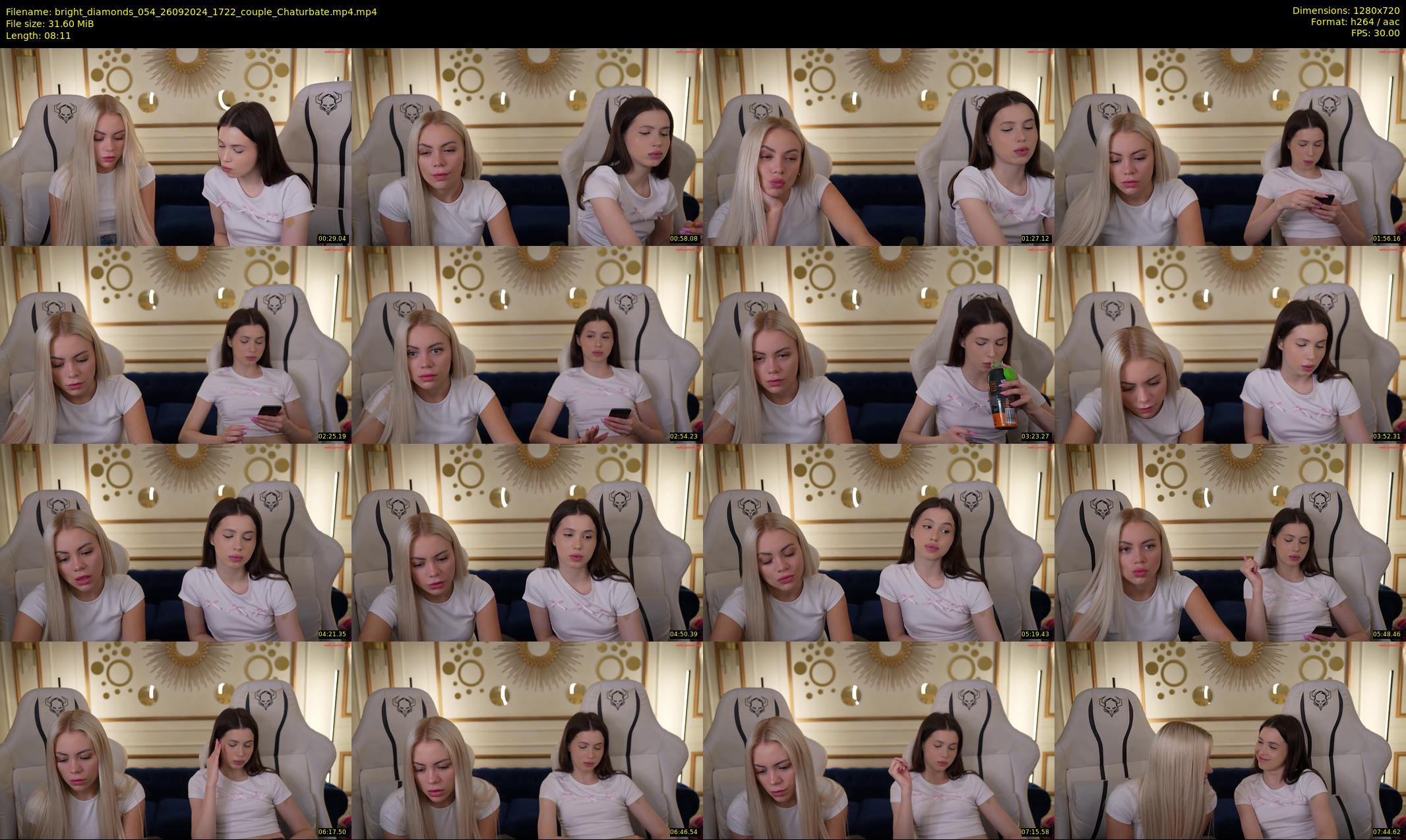 bright_diamonds_054 — 9 minute Chaturbate couple cam show recording, 720p, Sep 26, 2024