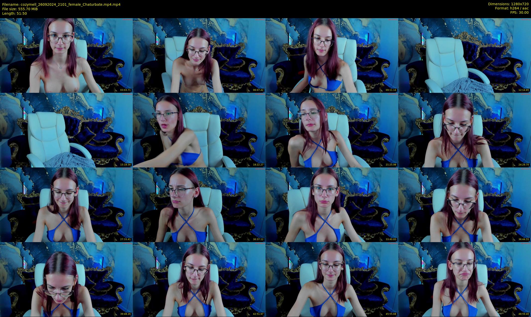 cozymell — 52 minute Chaturbate female cam show recording, 720p, Sep 26, 2024