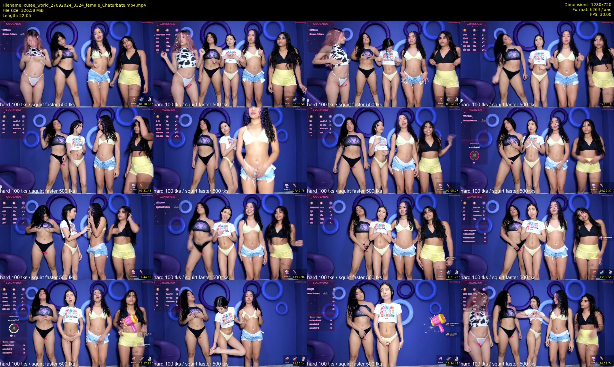 cutee_world — 23 minute Chaturbate female cam show recording, 720p, Sep 27, 2024