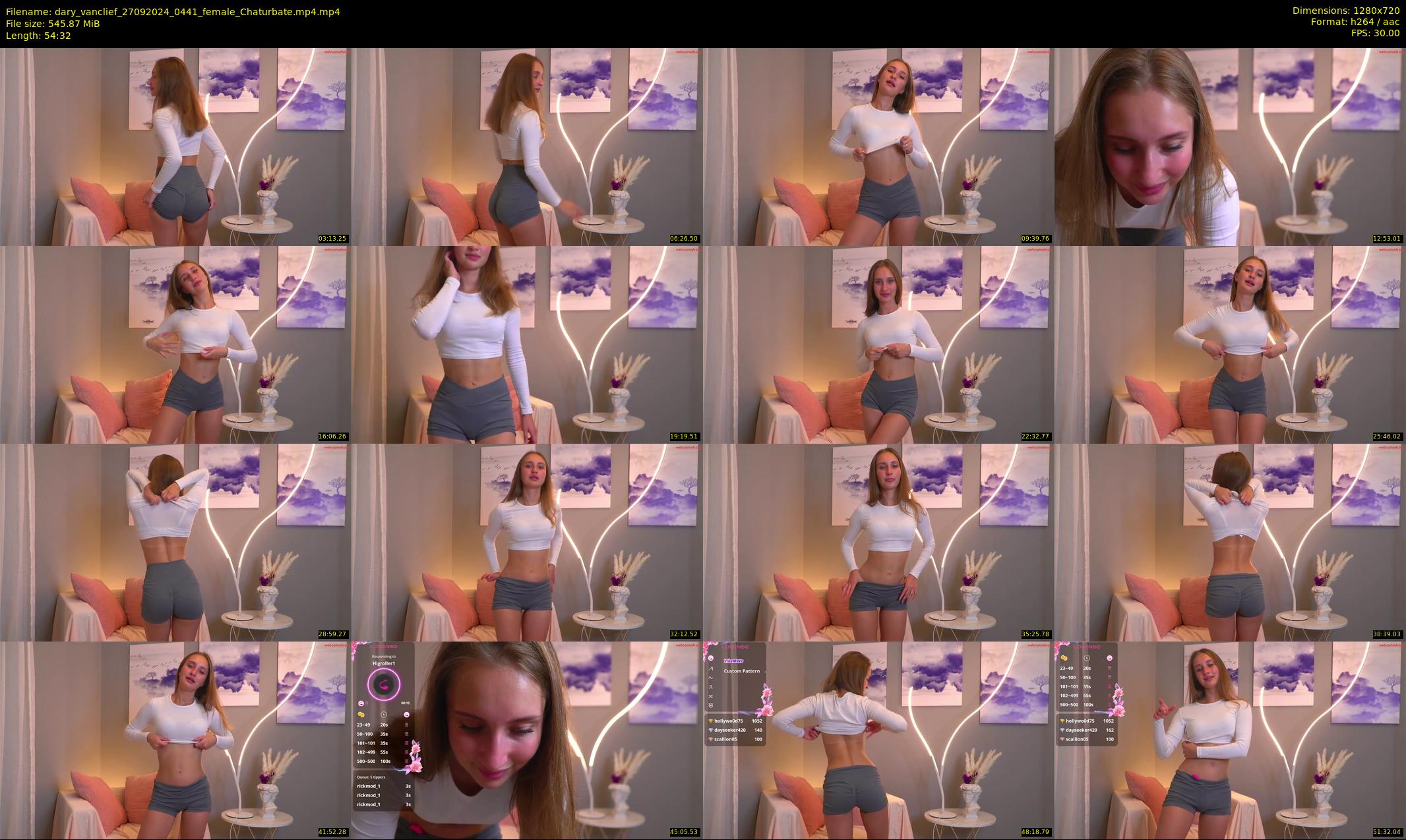 dary_vanclief — 55 minute Chaturbate female cam show recording, 720p, Sep 27, 2024