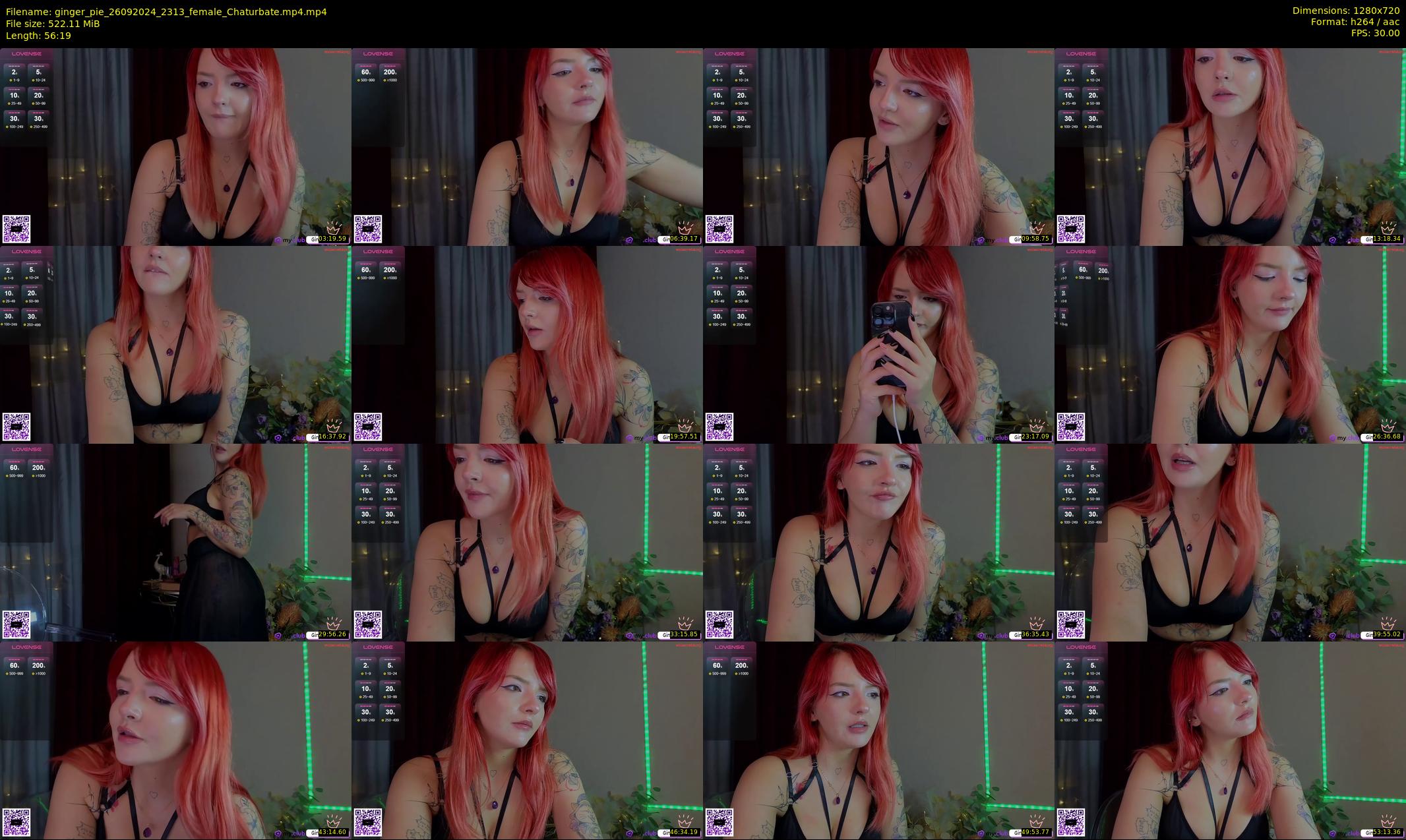 ginger_pie — 57 minute Chaturbate female cam show recording, 720p, Sep 26, 2024