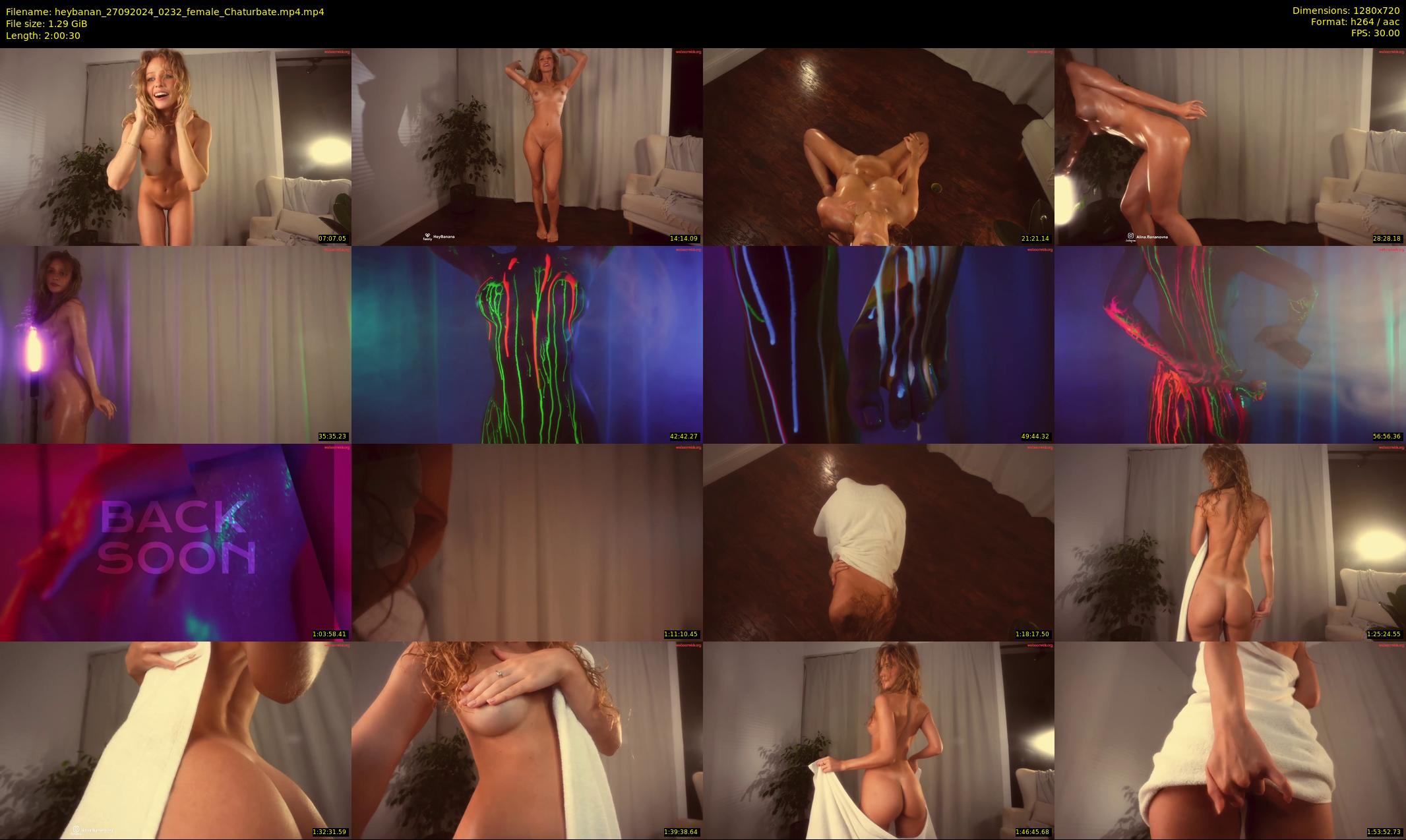 heybanan — 121 minute Chaturbate female cam show recording, 720p, Sep 27, 2024