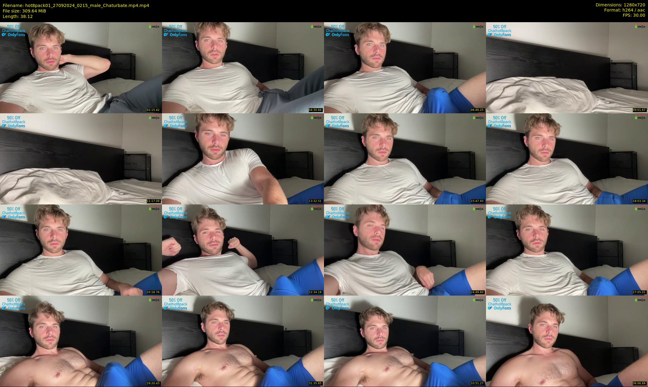 hot8pack01 — 39 minute Chaturbate male cam show recording, 720p, Sep 27, 2024