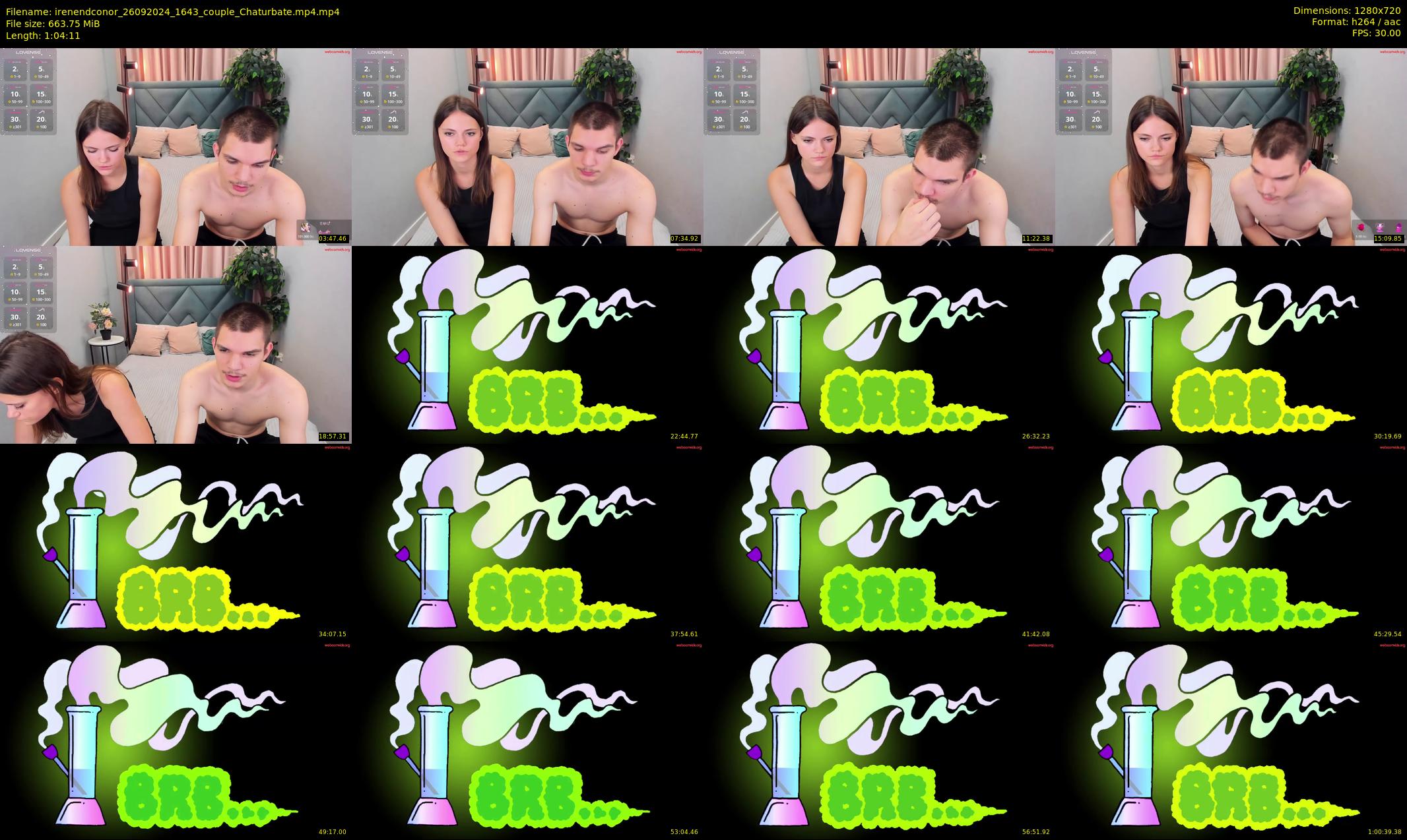 irenendconor — 65 minute Chaturbate couple cam show recording, 720p, Sep 26, 2024